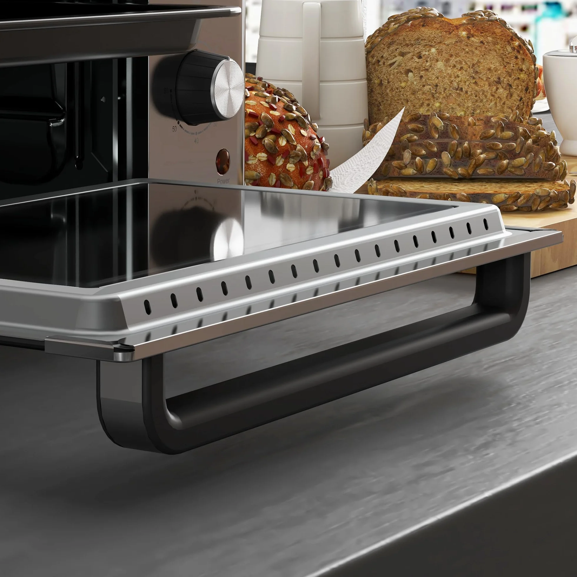 HOMCOM Fornetto Elettrico 30L, Mini Forno Elettrico 1600W, Argento