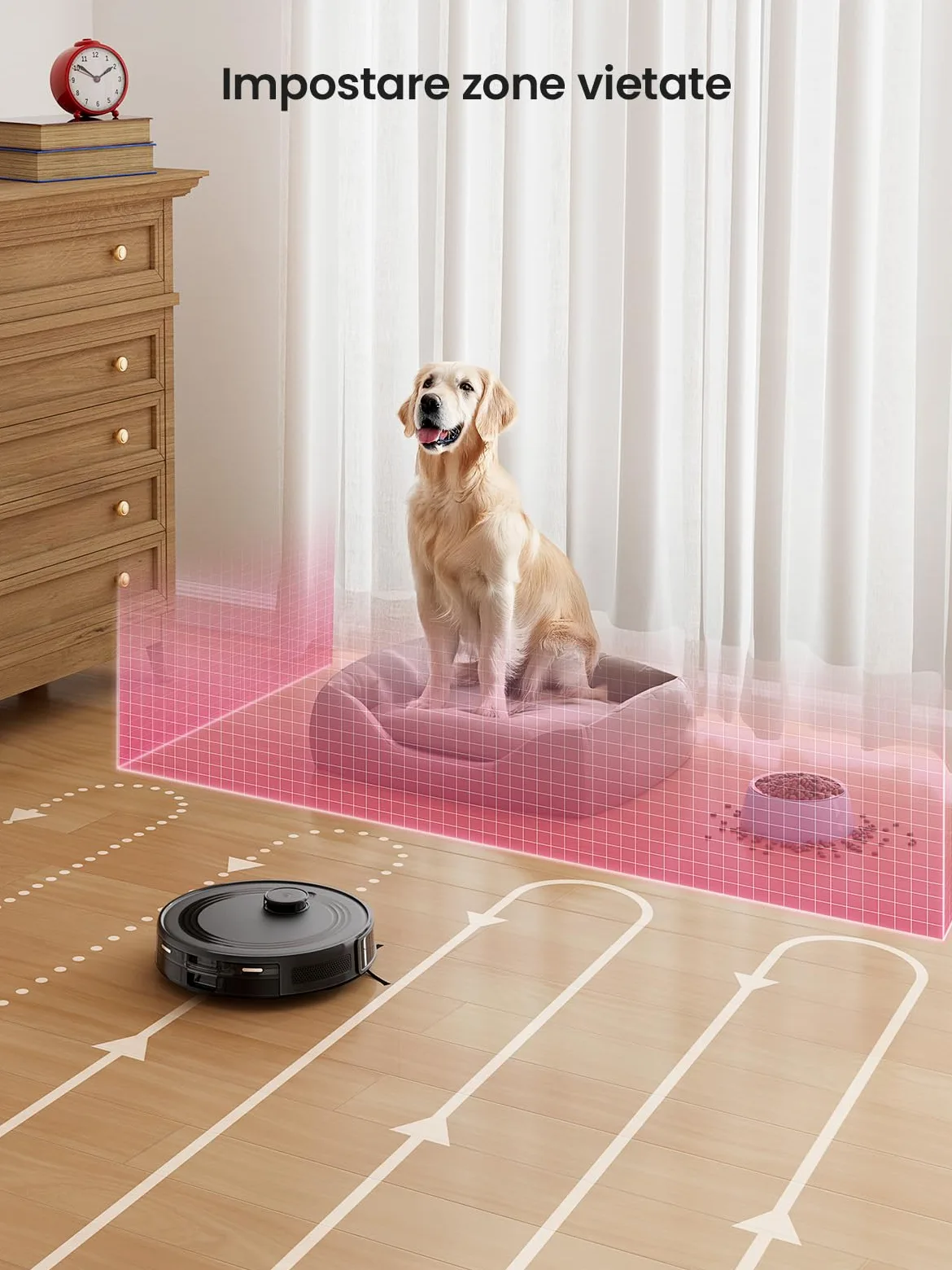 Lefant M2 Robot Aspirapolvere Lavapavimenti con Mappatura Laser dToF 2 in 1, 6000Pa, Navigazione Intelligente PSD Anti-Ostacoli, 160 Min,Controllo APP/Alexa, Ideale per Peli Animali，Nero
