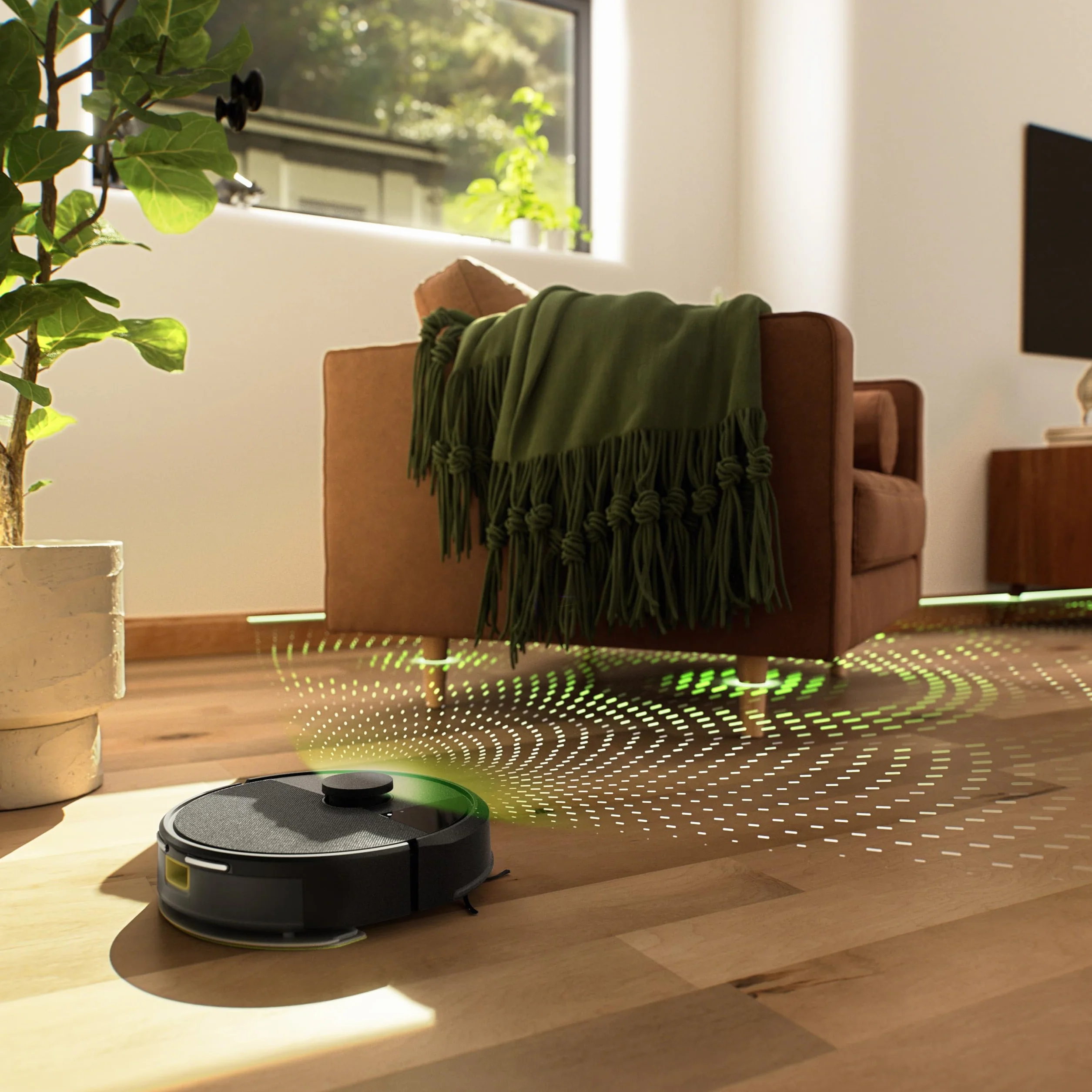 iRobot Robot Roomba 105 Combo + Stazione Autosvuotamento, Robot Aspirapolvere Lavapavimenti, Navigazione ClearView LiDAR, Rileva Tappeti/Moquette, Pulizia Mirata, Controllo tramite App, Nero