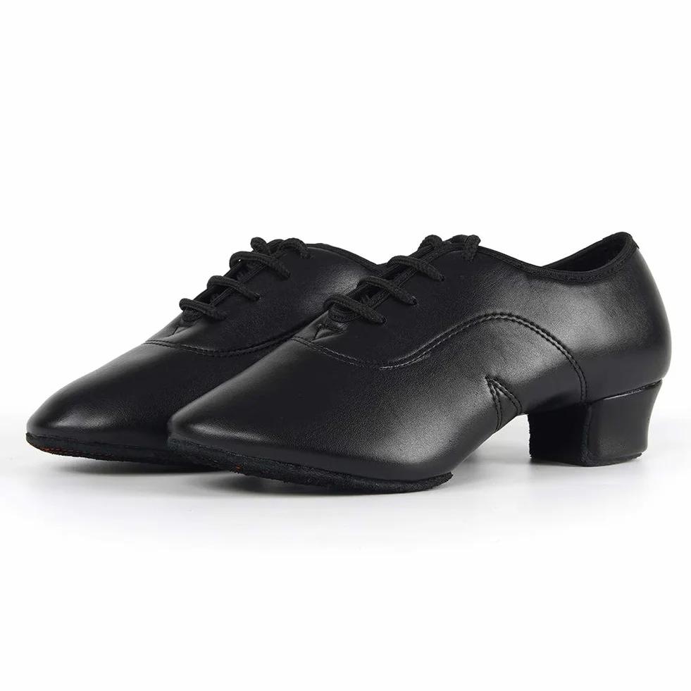 Scarpe da Ballo Latino Uomo Ragazzo Tacco Basso 3.5cm Scamosciata Salsa Tango Jazz