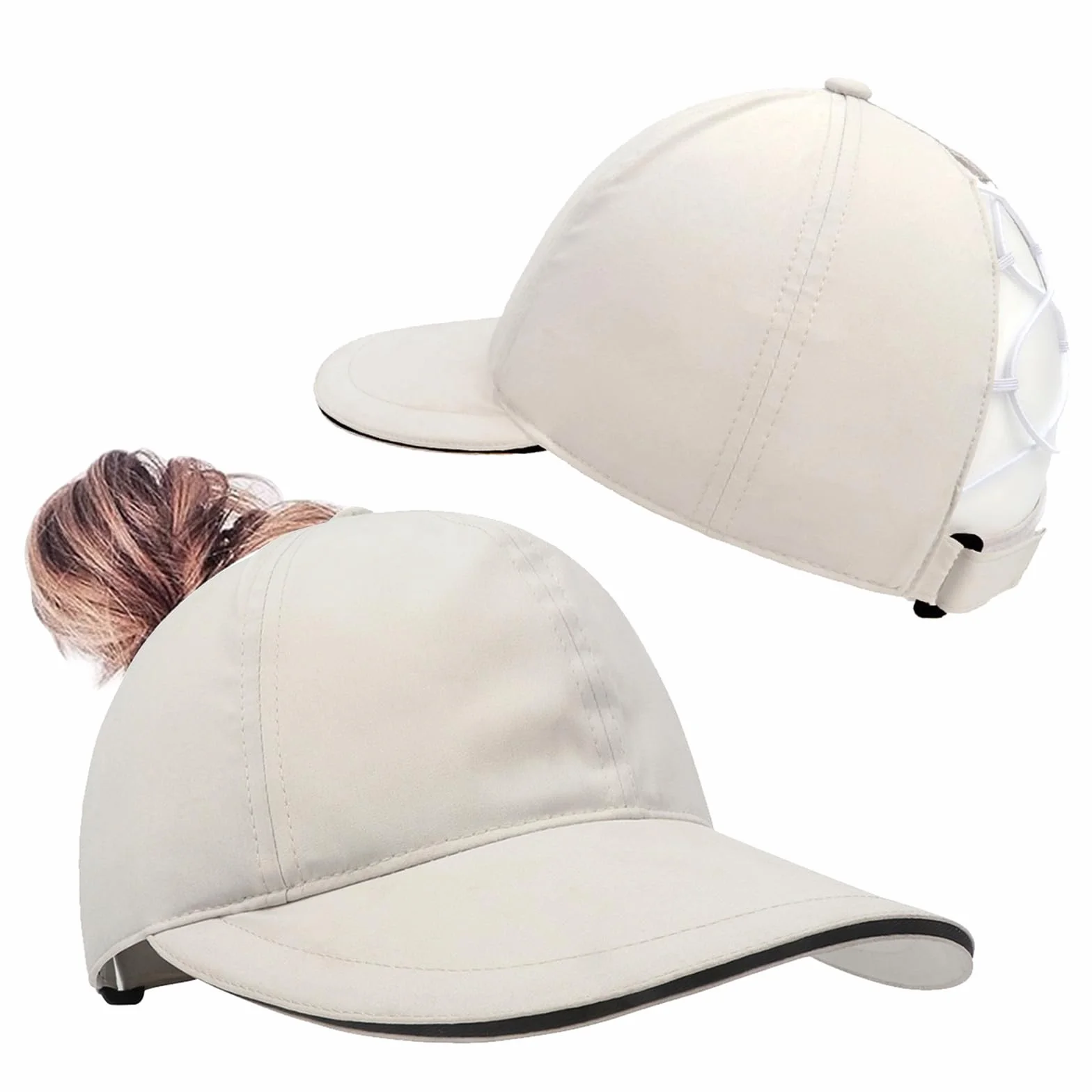 YAMEE Berretto da Baseball Estivo per Bambina Asciugatura Rapida Impermeabile,Cappello da Baseball Ragazze Leggero Regolabile Anti-UV,Cappellino Baseball con Visiera Cappelli Coda di Cavallo,Running