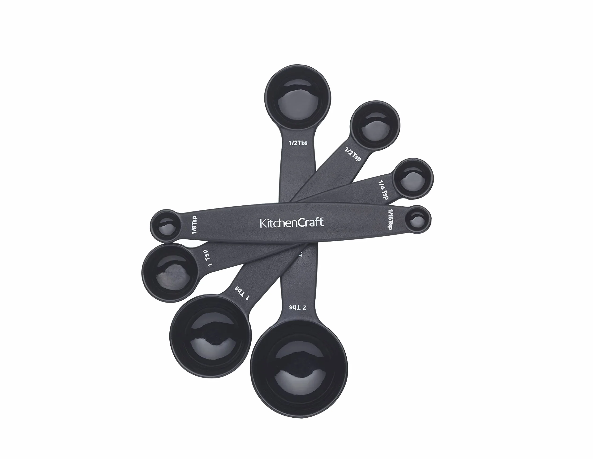 Kitchen Craft - Misurini magnetici impilabili, Set di 4 Pezzi, Colore: Nero