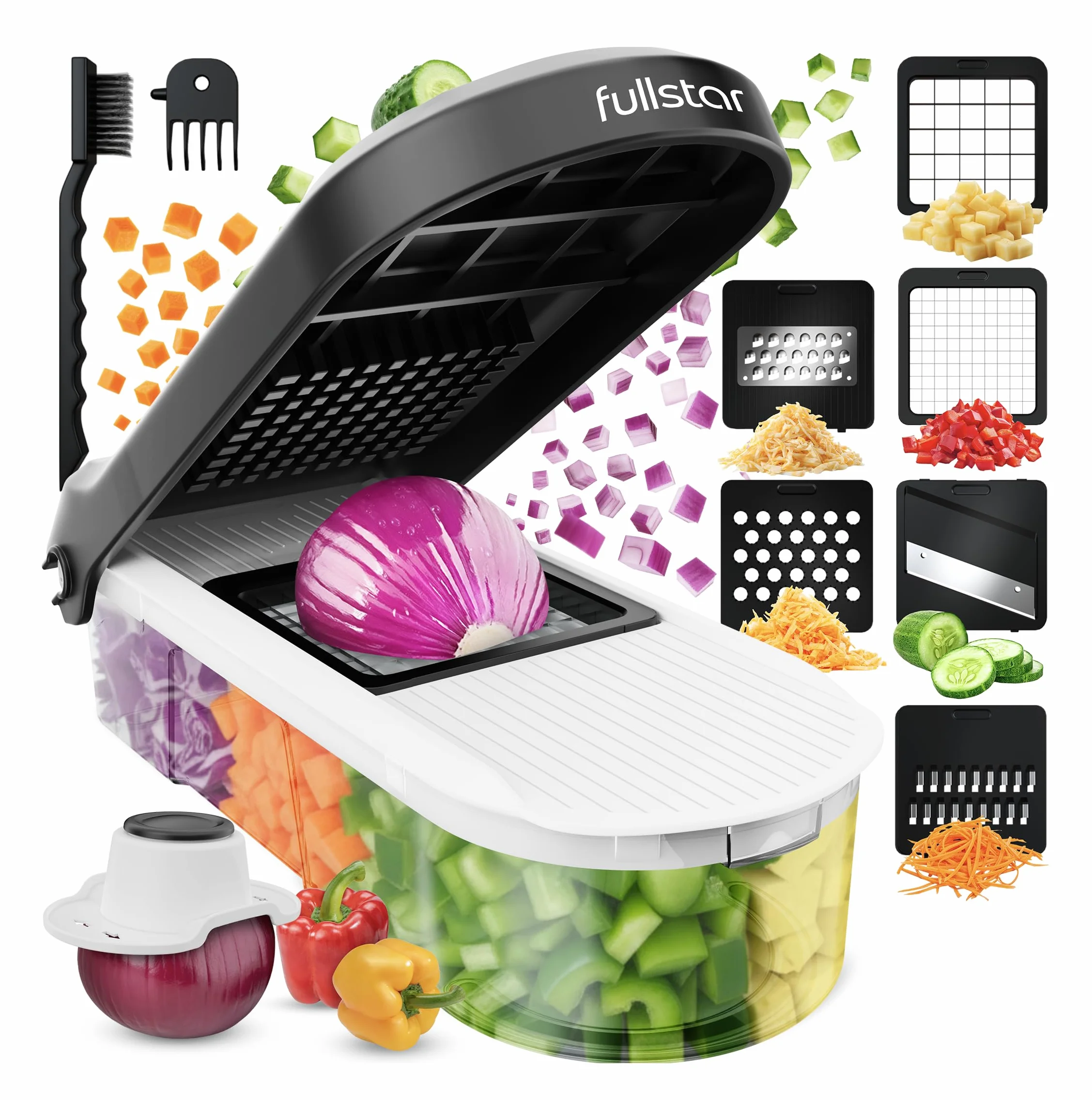 Fullstar Taglia Verdure e Mandolina Affetta Verdure 6-in-1 Bianco Multifunzione