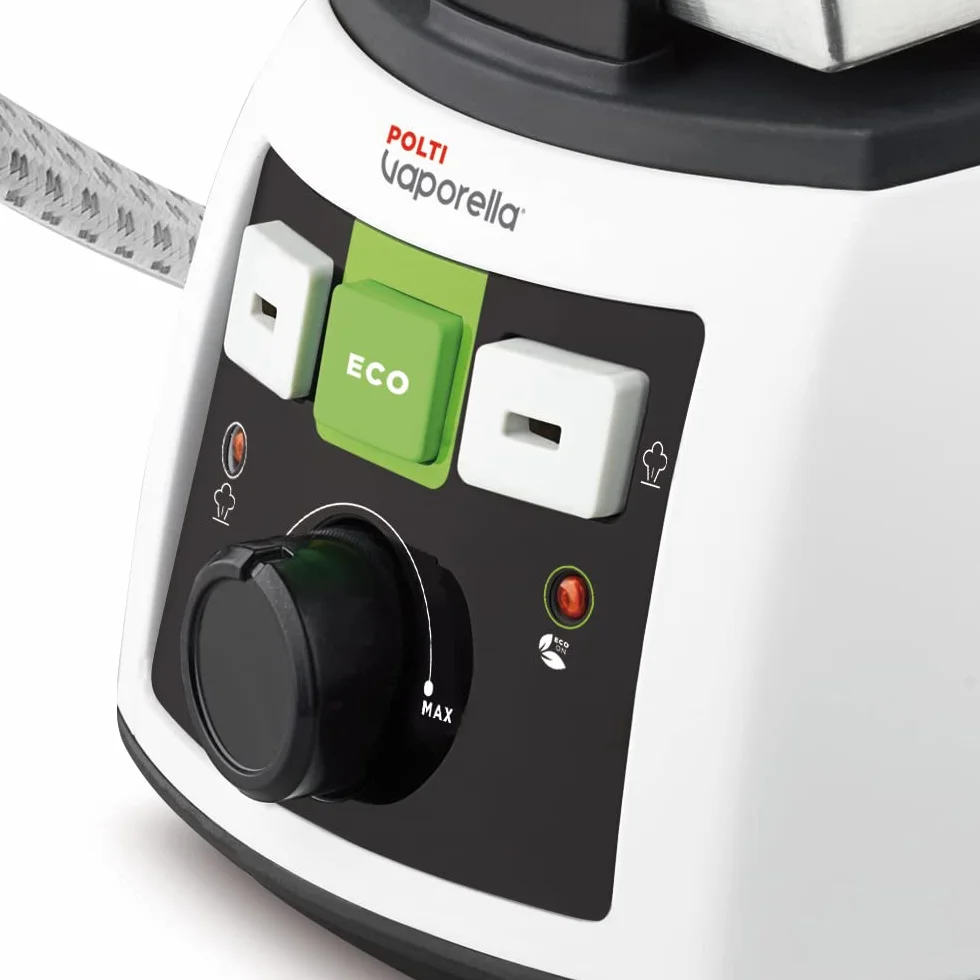 Polti Vaporella 535 Eco Pro, Ferro da Stiro a Vapore con Caldaia ad Alta Pressione da 4 Bar, Potenza 1750 W, Tappo di Sicurezza, Funzione Eco, Bianco e Verde