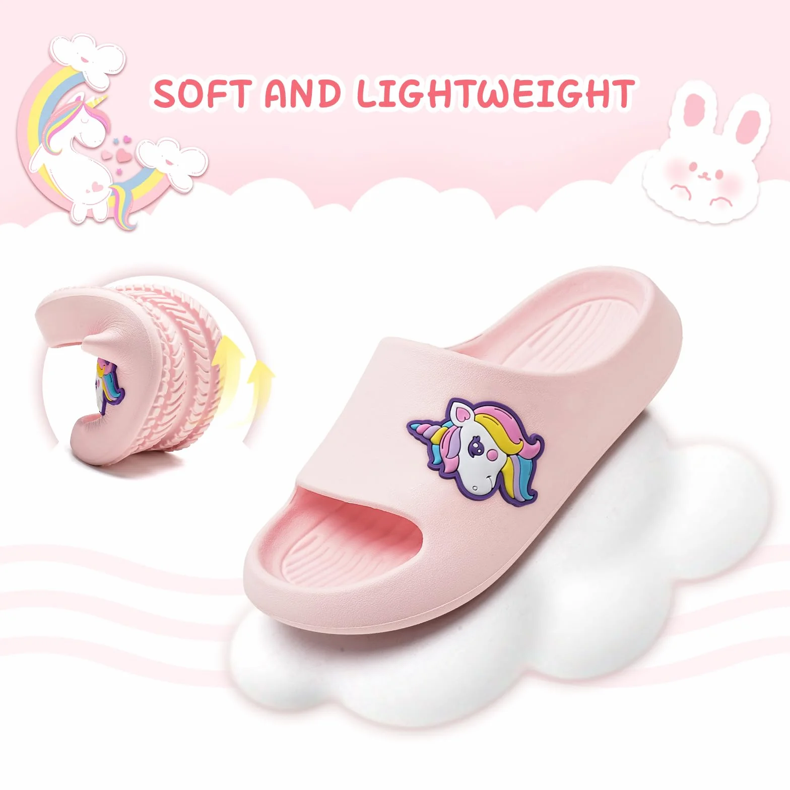 WateLves Ciabatte Bambina Bambino Antiscivolo Sandali Piscina estive Scarpe da doccia