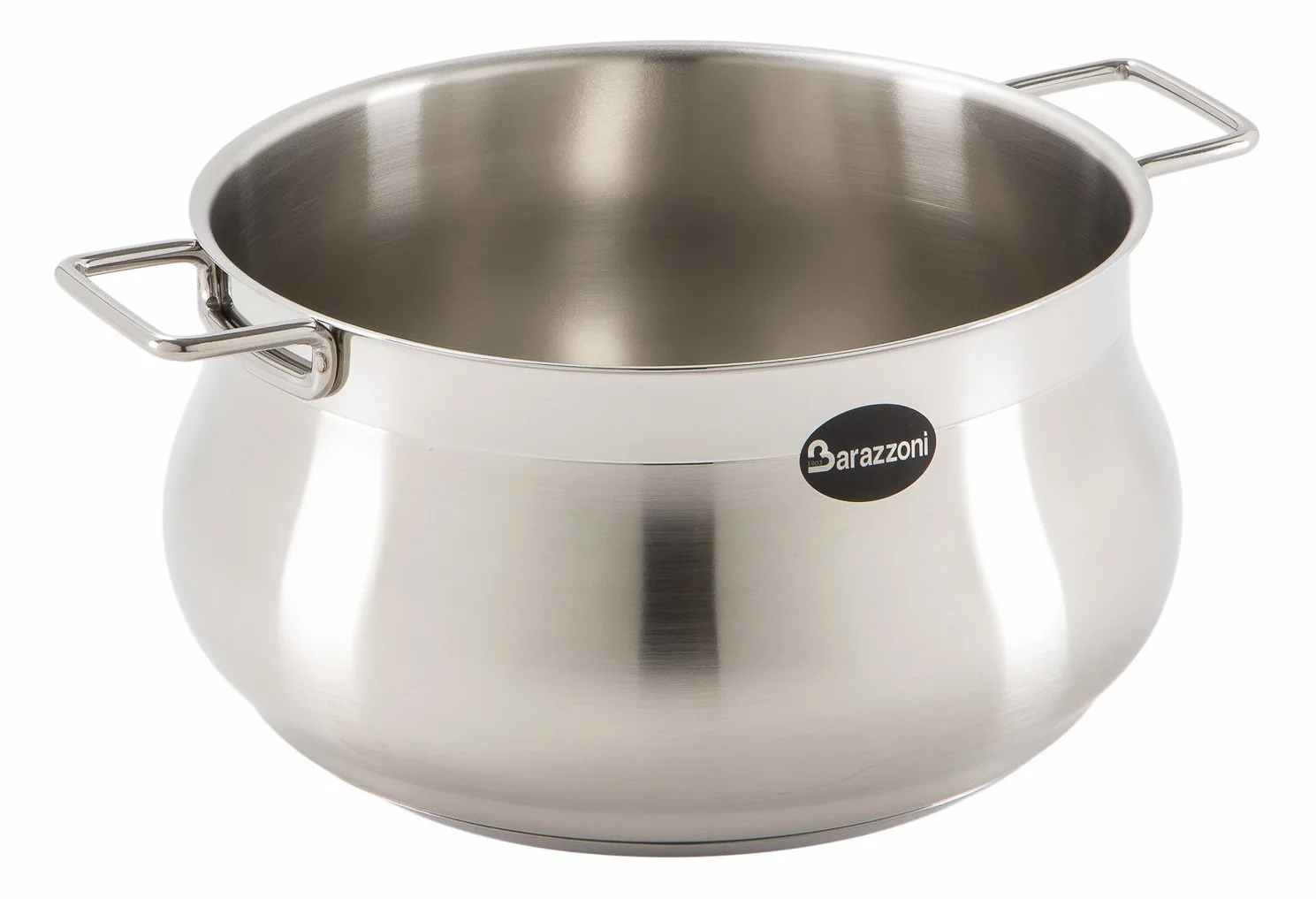 Barazzoni Tummy Casseruola due maniglie, Acciaio inox 18/10, Diametro cm 14, Litri 1,5. Made in Italy.