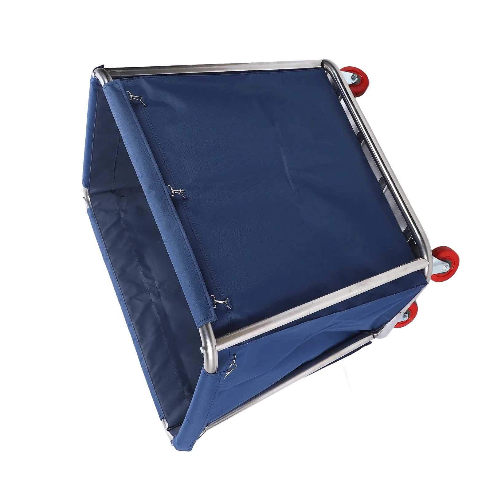 Carrello per Bucato Commerciale in Acciaio Inossidabile, con Ruote Flessibili, per Hotel e Lavanderie