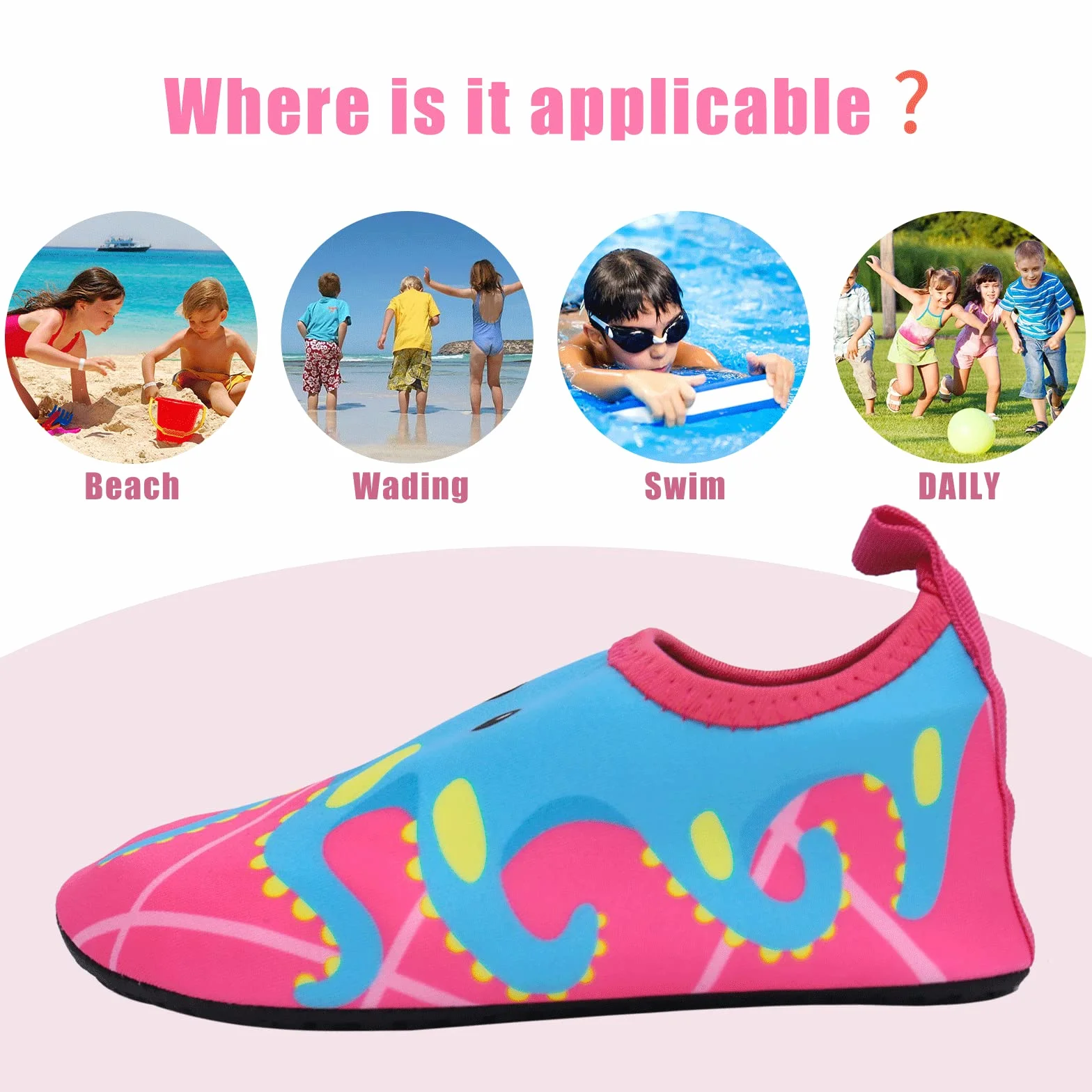 Scarpe da Scoglio Bambini Ragazze Ragazzi Antiscivolo a Piedi Nudi Rapida Asciugatura