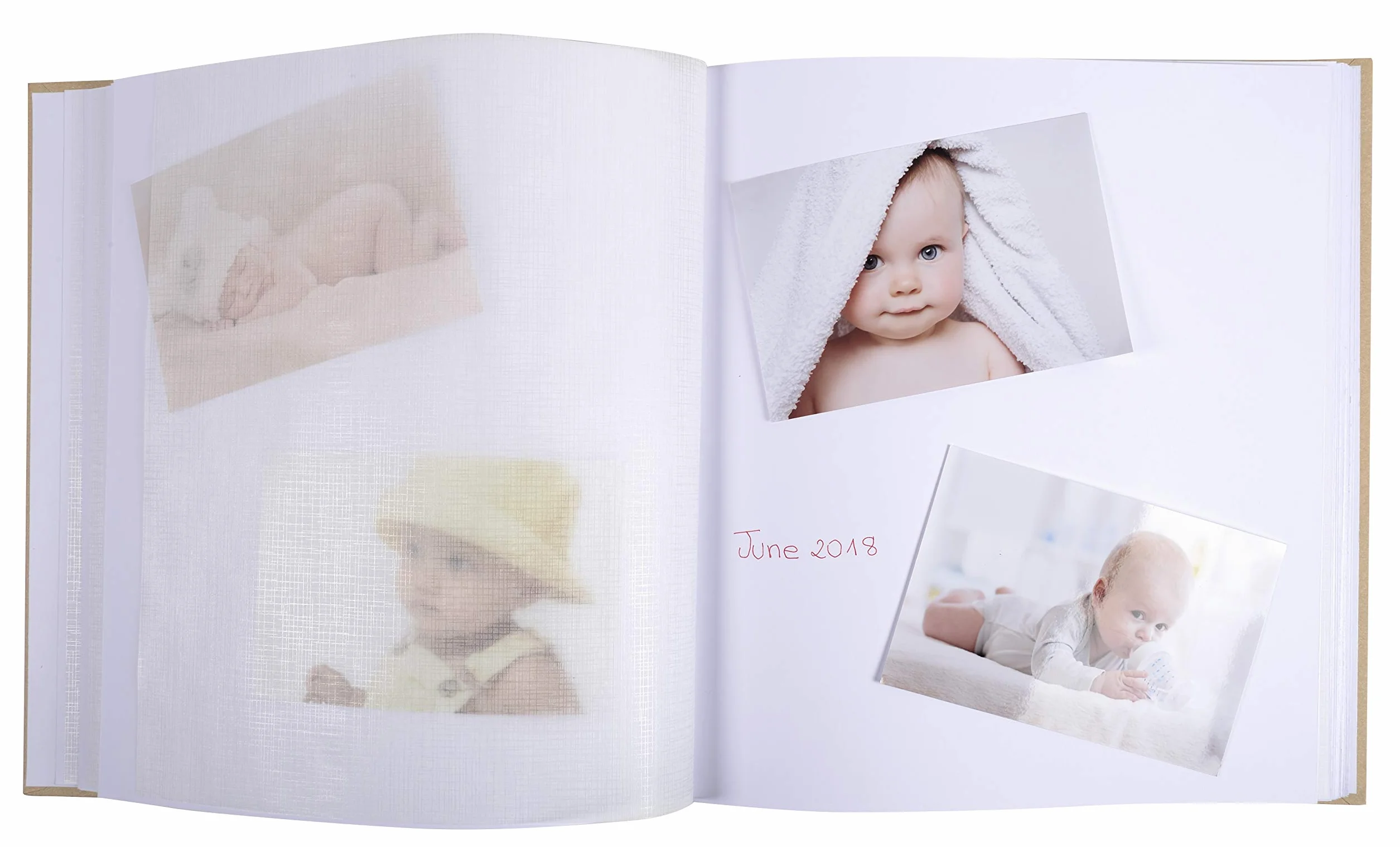 Exacompta 12202E Piloo, 1 Album Libro Fotografico 29x32cm Per 300 Foto, 60 Pagine Bianche Con Divisori In Pergamena, Copertina In Carta Goffrata Con Piedini In Rilievo E Riquadro, Rosa