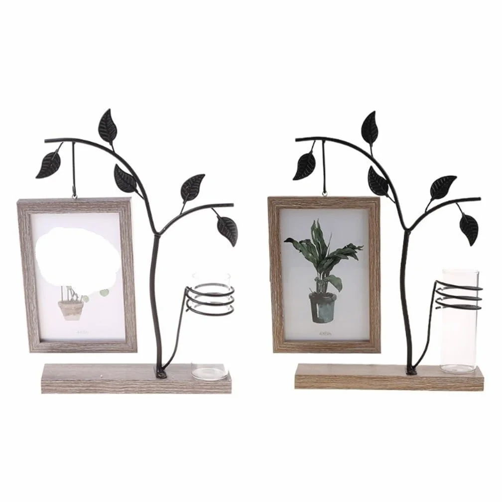 Cornici, Cornici for Foto Verticali Da Scrivania for Albero In Metallo 4x6 for Famiglie Con Vetro(Argento)