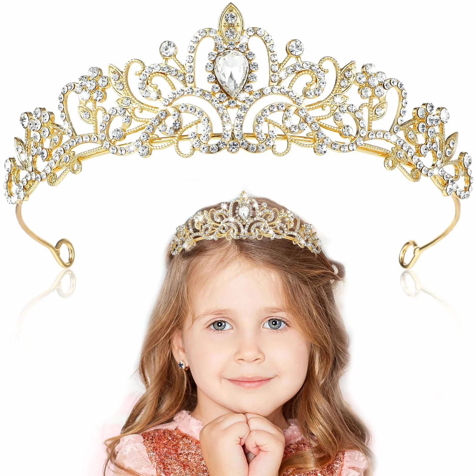 Corona Regina Principessa Tiara Cristallo Nozze Donne