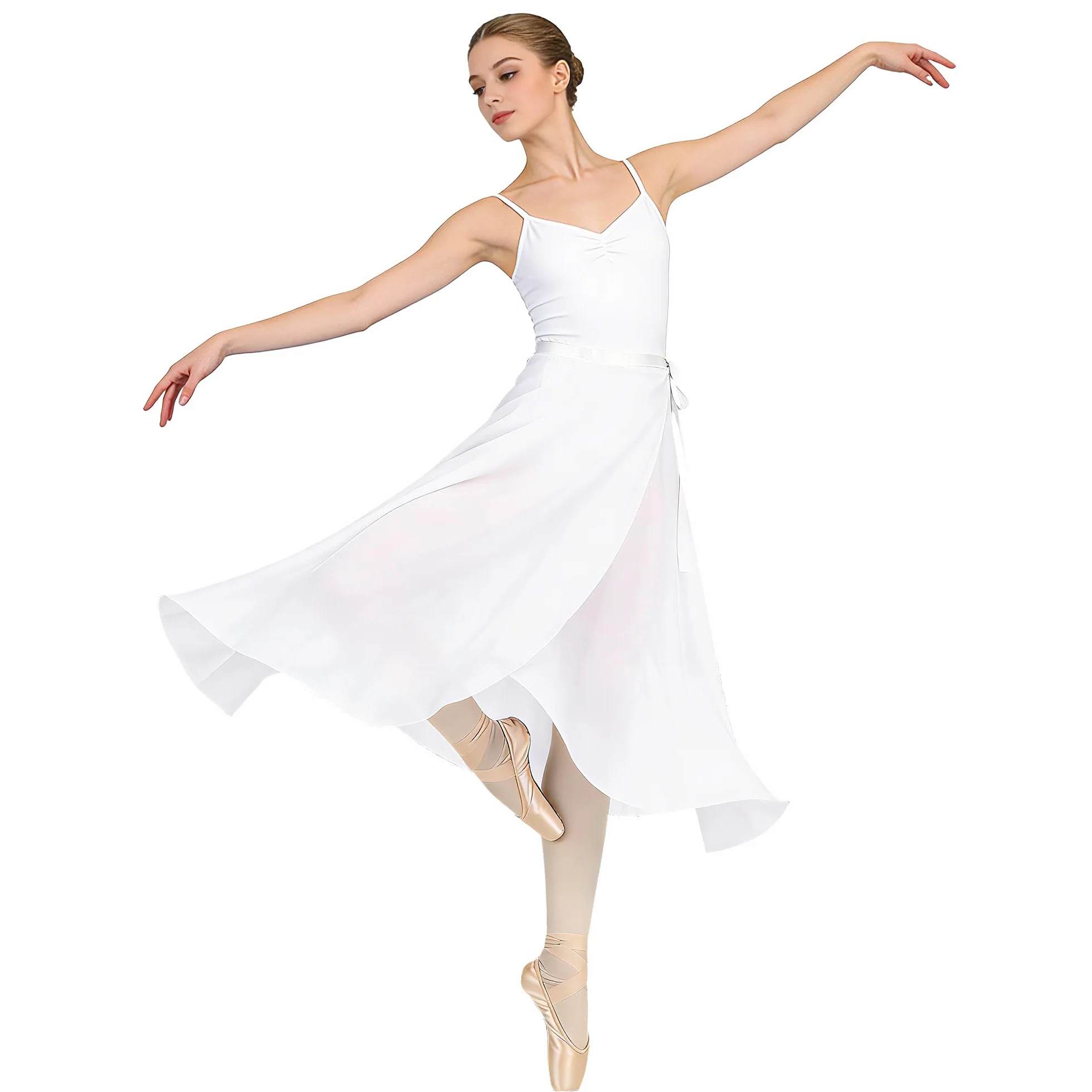 Baisdan Donne Lunghezza Chiffon Gonna Danza Classica Tango Moderno Sala da Ballo Gonna in Tulle