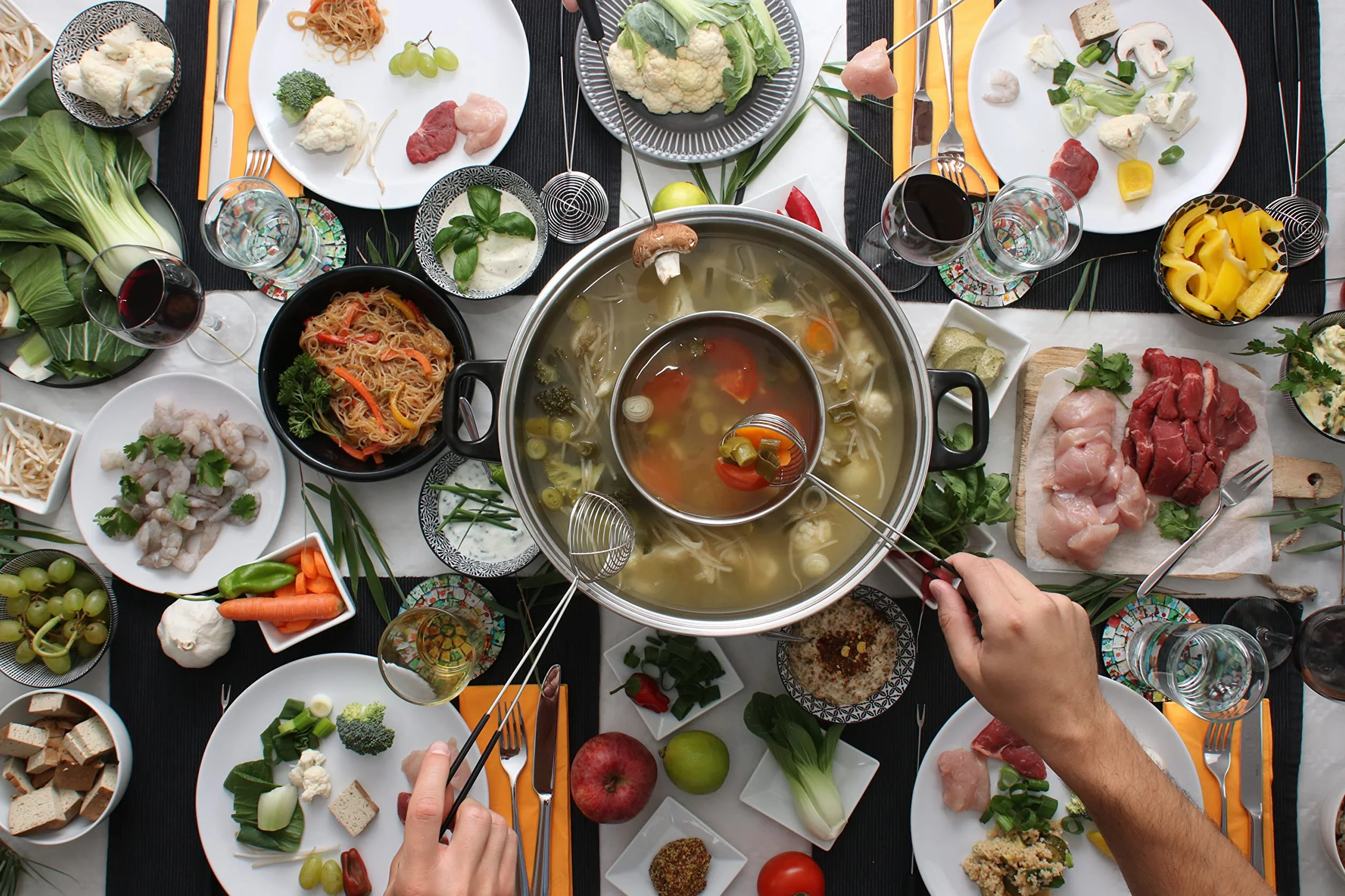 Rotel Mongol Pot 1812CH Fondue 2.5L - Accessorio da Cucina, 6 Persona(e), 2,5 L, Argento, Rotondo, 1600 W, 370 mm