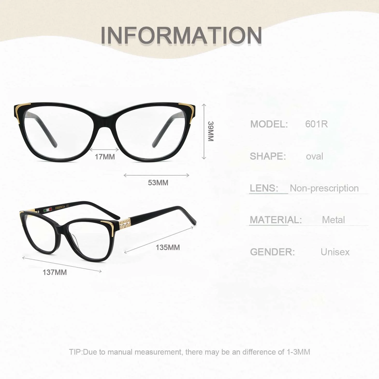 Okulary Vogue Design Damskie Bez Przepisu Kryształki Trzy Kolory