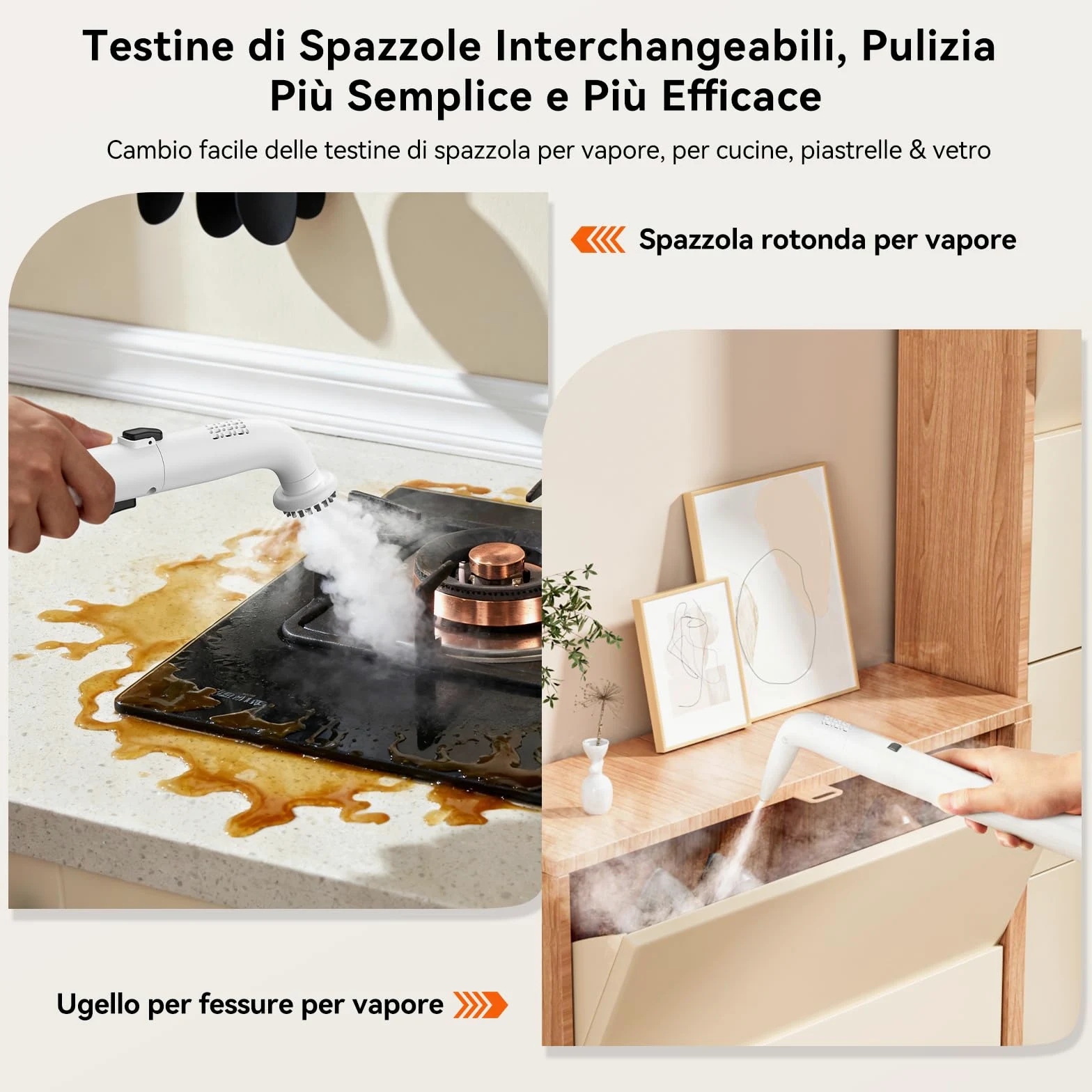 Uwant Lavatappeti Lava e Asciuga a Vapore Y100S 1750W 18KPa, 3in1 Fredda/65℃ Calda/100℃ Vapore, Spazzole multiple Lava Divani/Tappeti/Auto/Cucina, 2.4L Serbatoio Auto-pulizia Portatile Lavatessuti