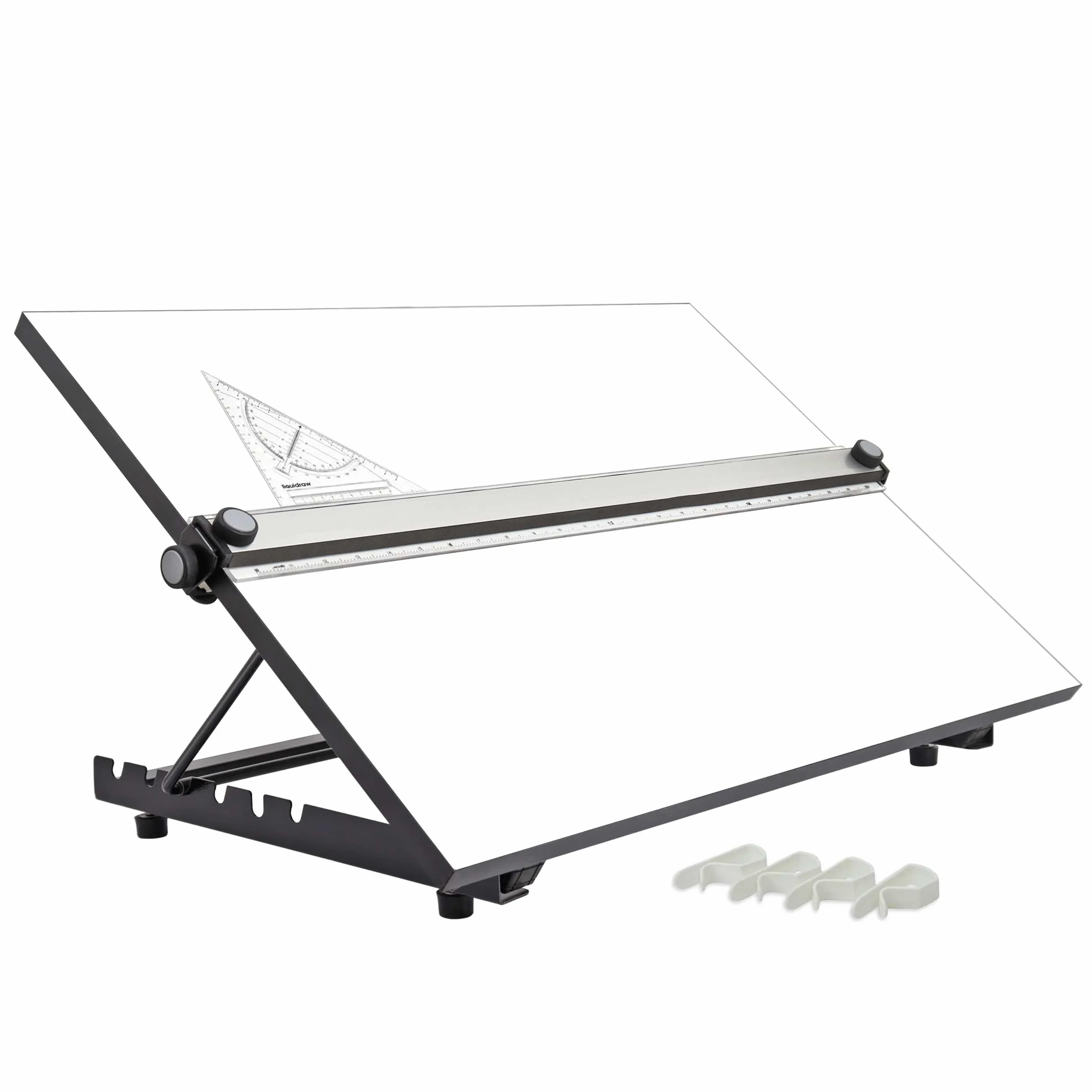 Liquidraw Tavola da disegno A1 89 x 63,5 cm con movimento parallelo 6 angoli regolabili clip e set quadrato