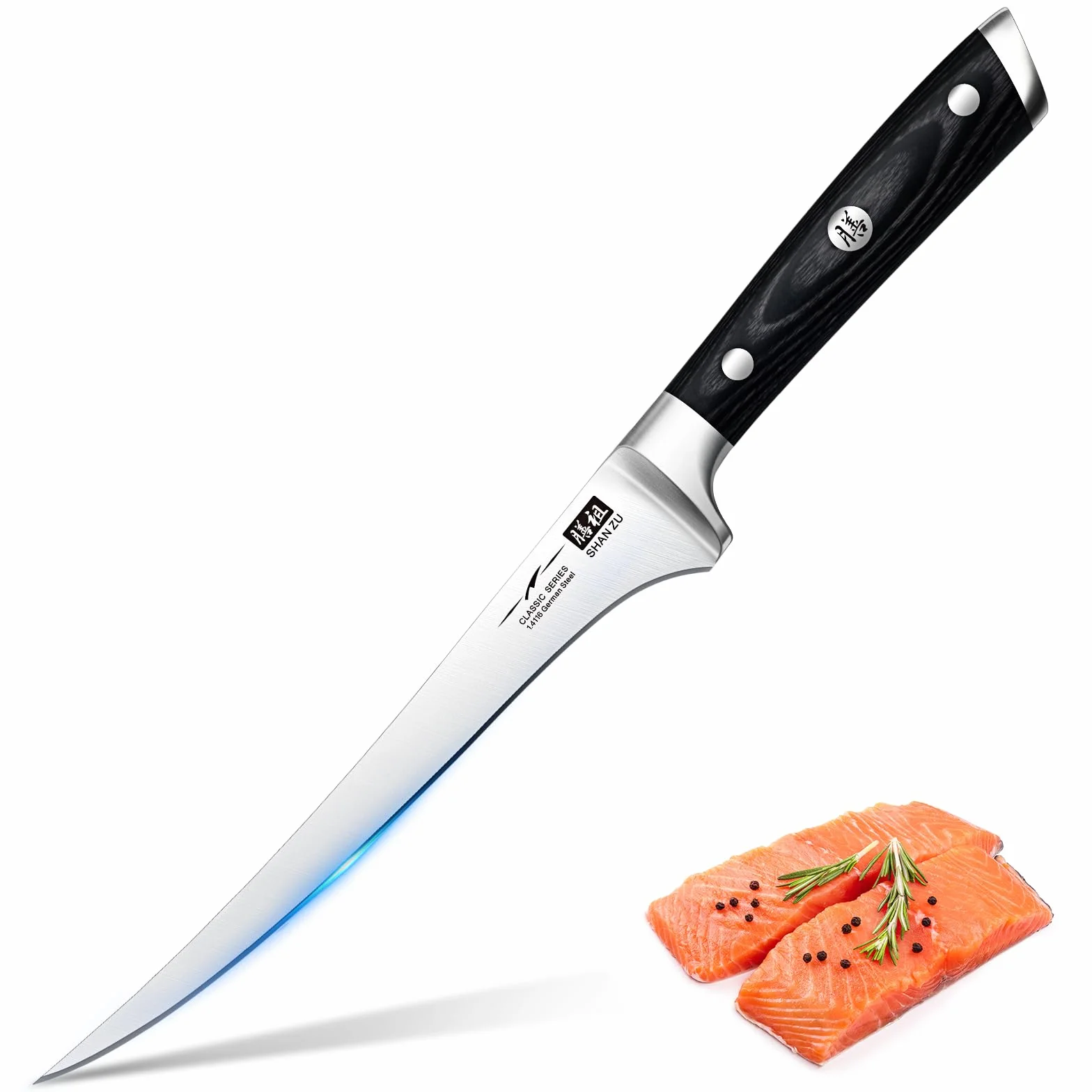 Coltello per Sfilettare 7 inch Acciaio Inossidabile al Carbonio SHAN ZU