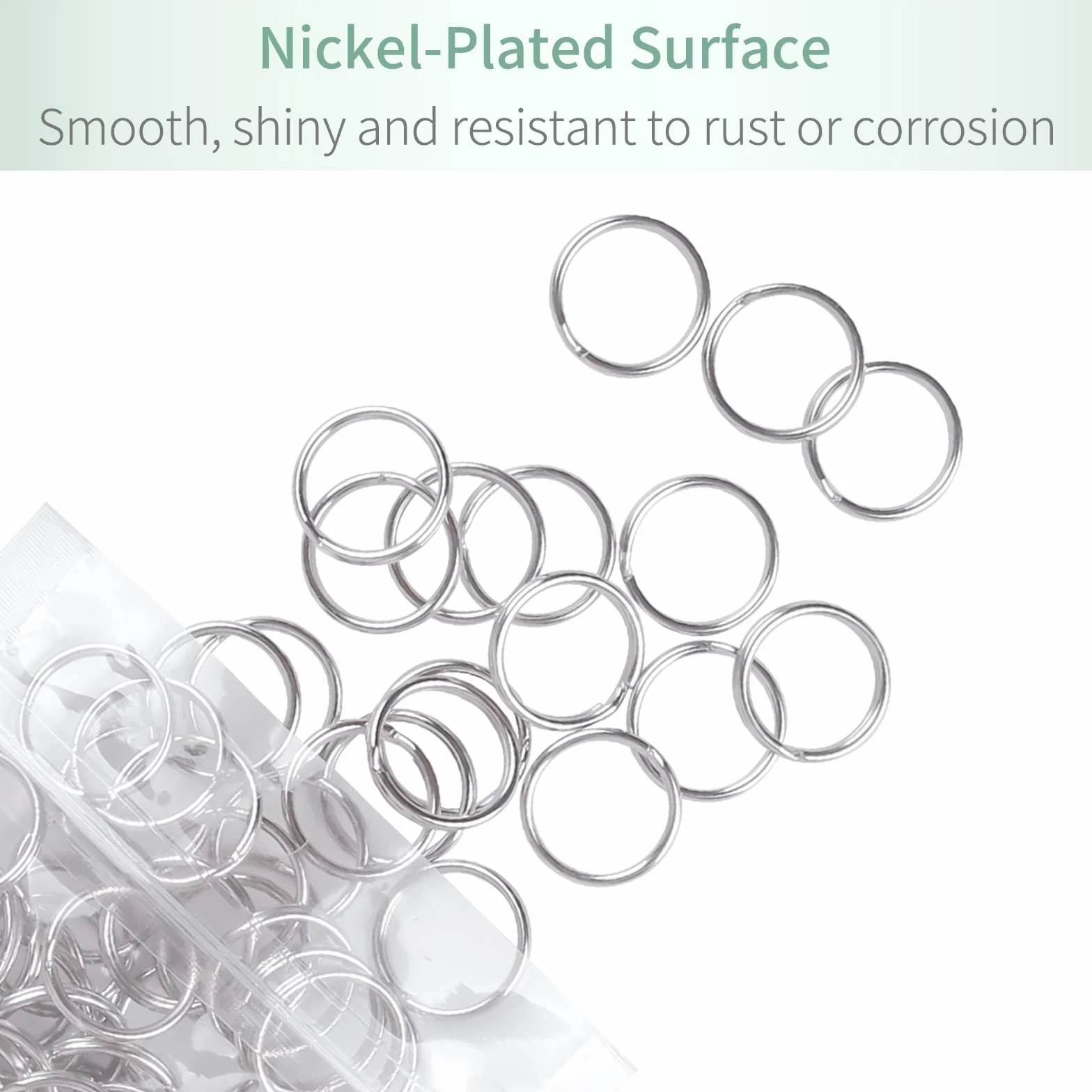 Uniclife Confezione da 100 Mini Anelli Portachiavi da 20 mm Con Doppi Anelli Piccoli di Metallo - Connettori per Gioielli, Collane, Bracciali, Orecchini, Artigianato, Ornamenti e Arti Fai da Te