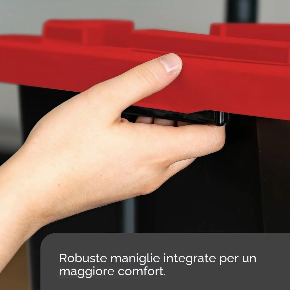 Iris Ohyama, Scatole Pieghevoli, 100L, Set di 3, Nero, Compact, Solido, Impilabile, Per Garage, Scaffali, Scatola Organizer, Plastica, Contenitore, UTB-27
