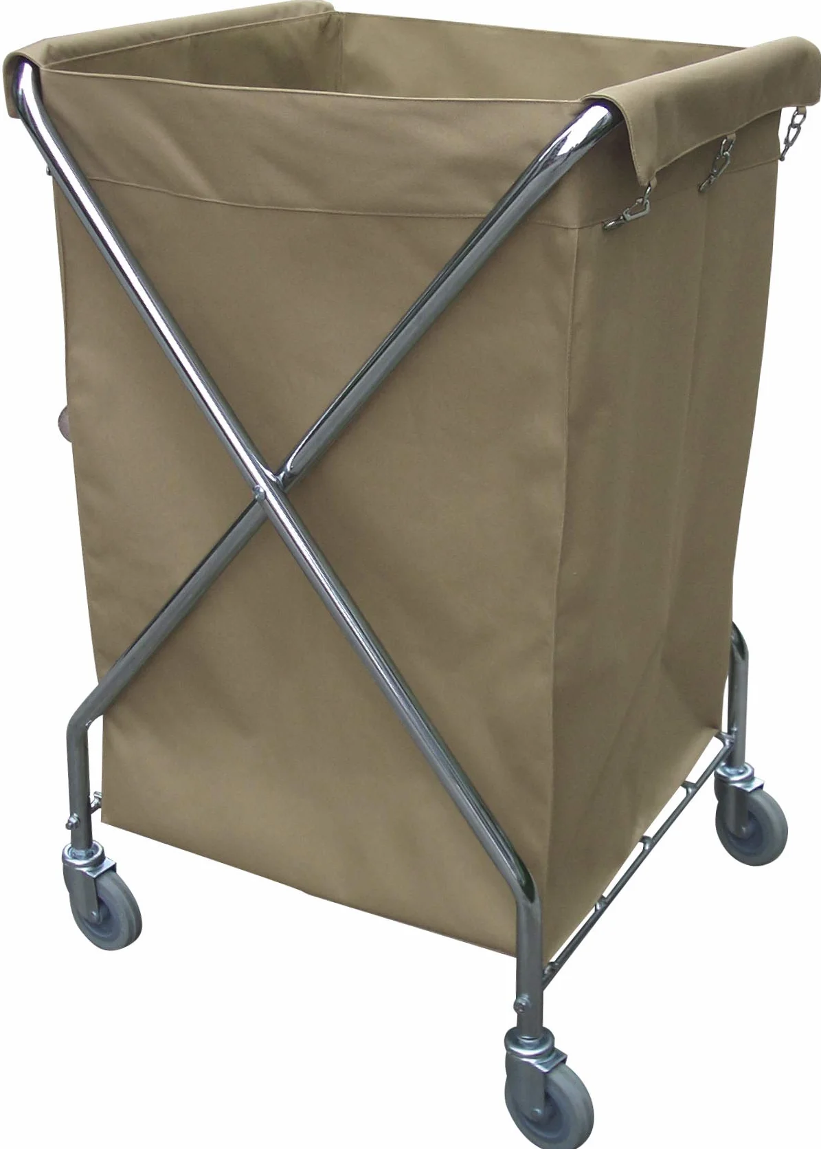 Chiner - Carrello lavanderia 220L | acciaio inossidabile | nylon e poliestere resistente | 4 ruote girevoli | pieghevole, materiale: nylon