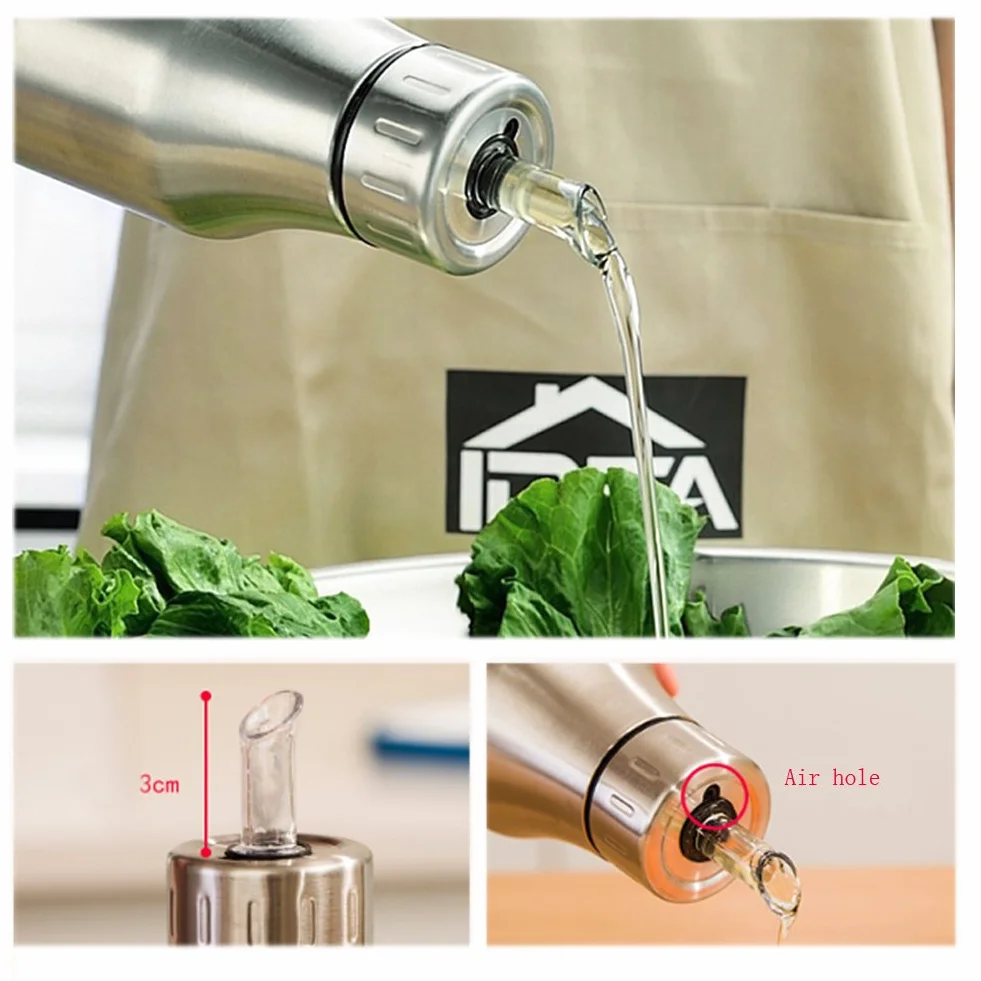 Novata Acciaio inossidabile Bottiglia Olio e Aceto 1000ML z Beccuccio