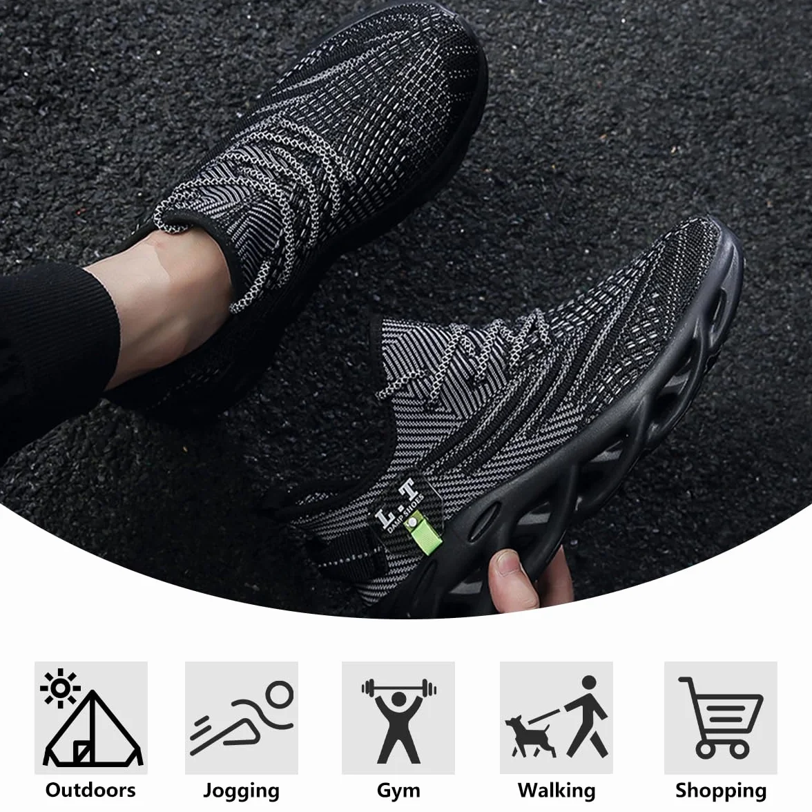 Scarpe da Corsa Uomo Running Sneakers Ginnastica Camminata Casual Jogging Trekking Tennis Outdoor Fitness Sportive Palestra Leggere Traspiranti