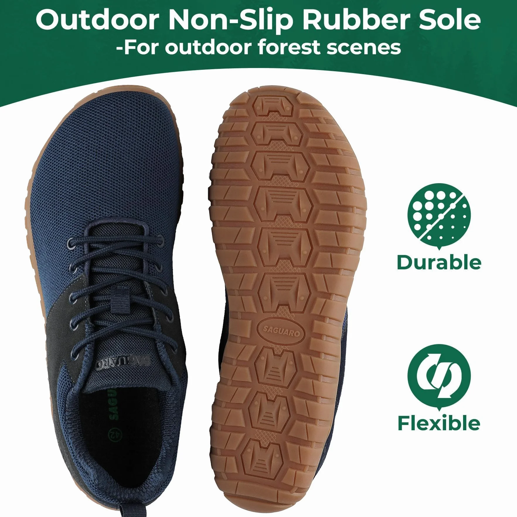 SAGUARO Scarpe Barefoot Minimaliste Uomo Donna Leggere Zero Drop Wide Toe Box Gr.36-48