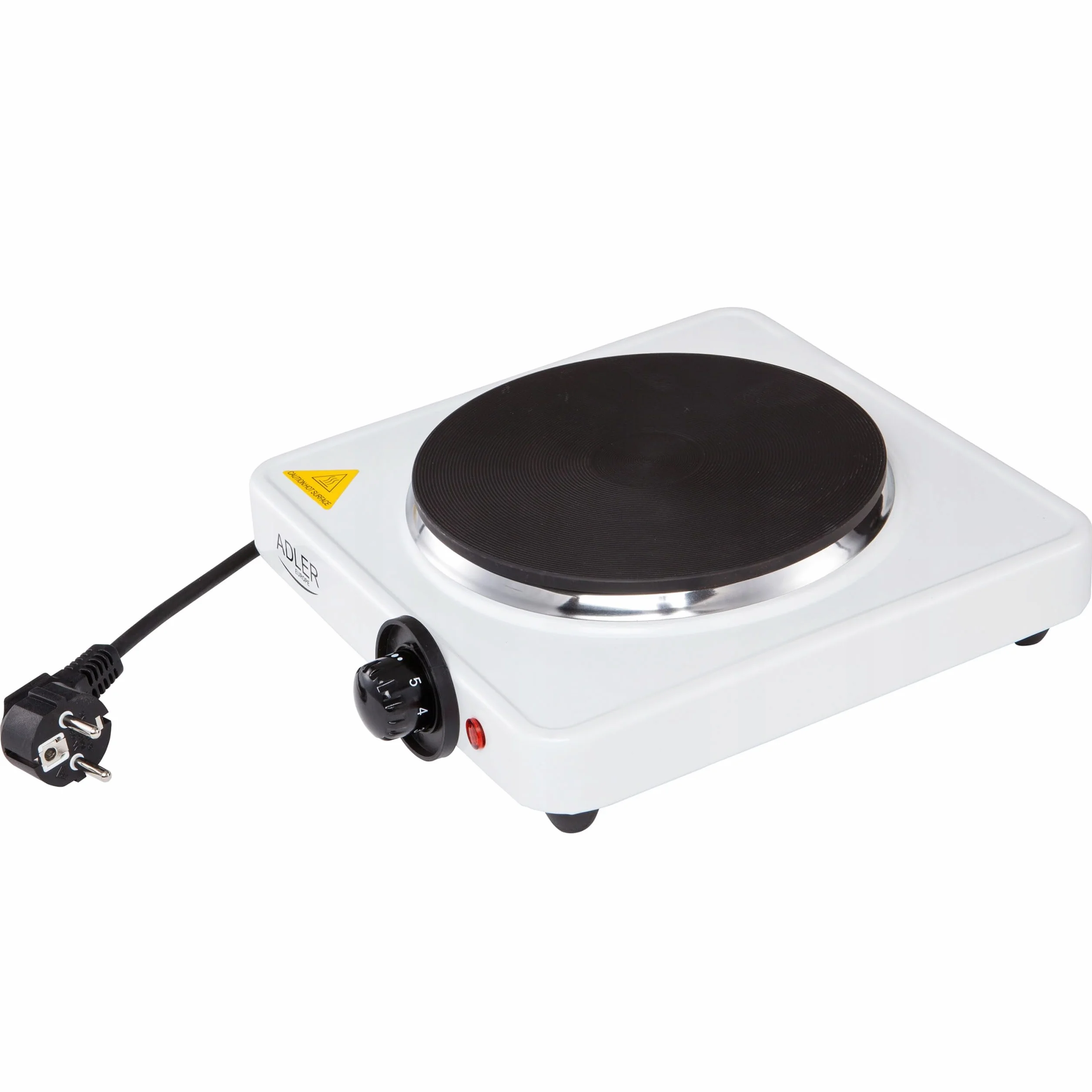 ADLER Piastra elettrica, potenza 1500 W, diametro piastra riscaldante 185 mm