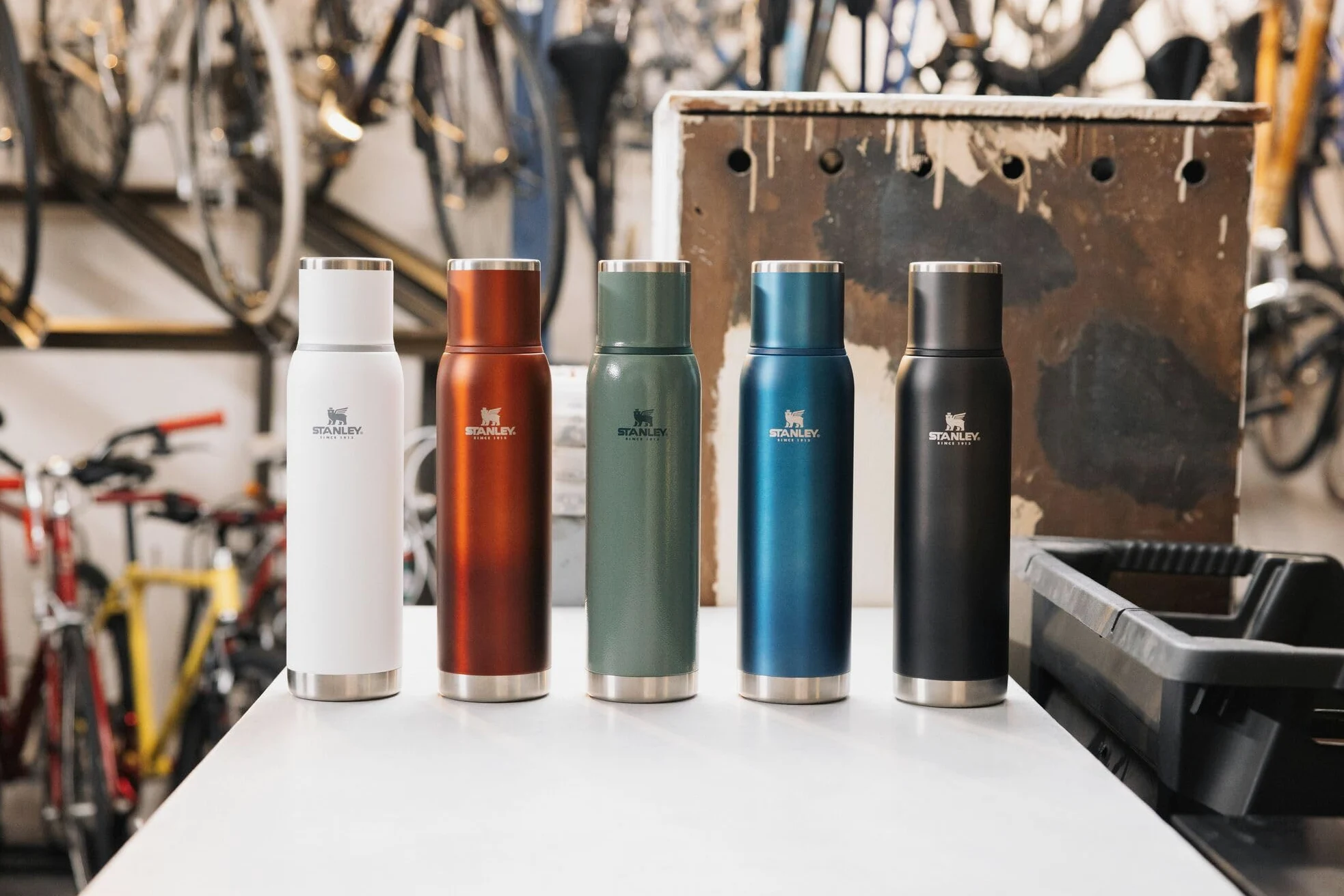 Stanley Adventure-to-Go - Borraccia termica da 0,5 l, apertura larga con coperchio a tenuta stagna, mantiene le bevande calde o fredde, ripiegabile per i viaggi, bottiglia termica termica in acciaio