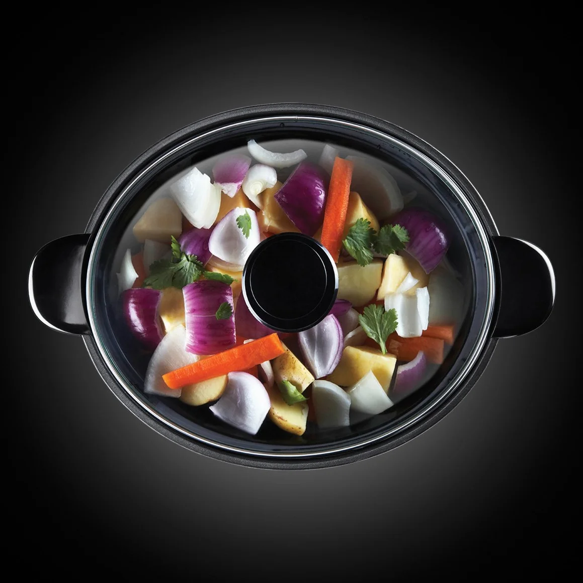 Russell Hobbs Slowcooker 22740-56, 3.5 L, 160 W, Acciaio Inox, Pentola Antiaderente removibile