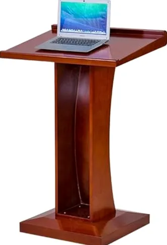 Supporto per podio regolabile in legno per ufficio e aula – Leggio professionale per conferenze insegnamento presentazioni multimediali parlare in pubblico e capacità di presentazione migliorate