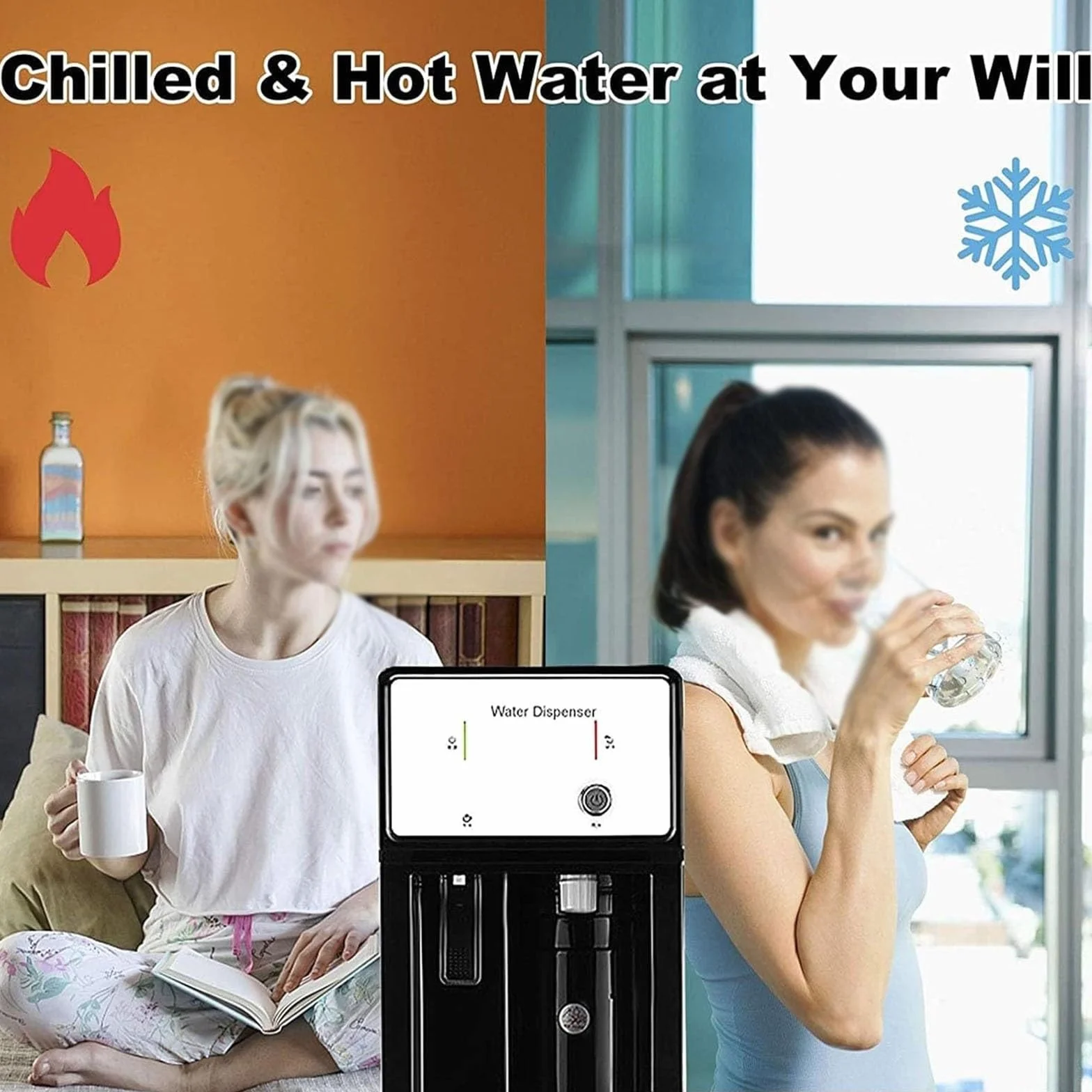 Distributore Acqua Ufficio, Erogatore Acqua Caricamento Dal Basso, Regolazione Temperatura 3 Livelli, Depuratore Acqua Casa Cafè Bar