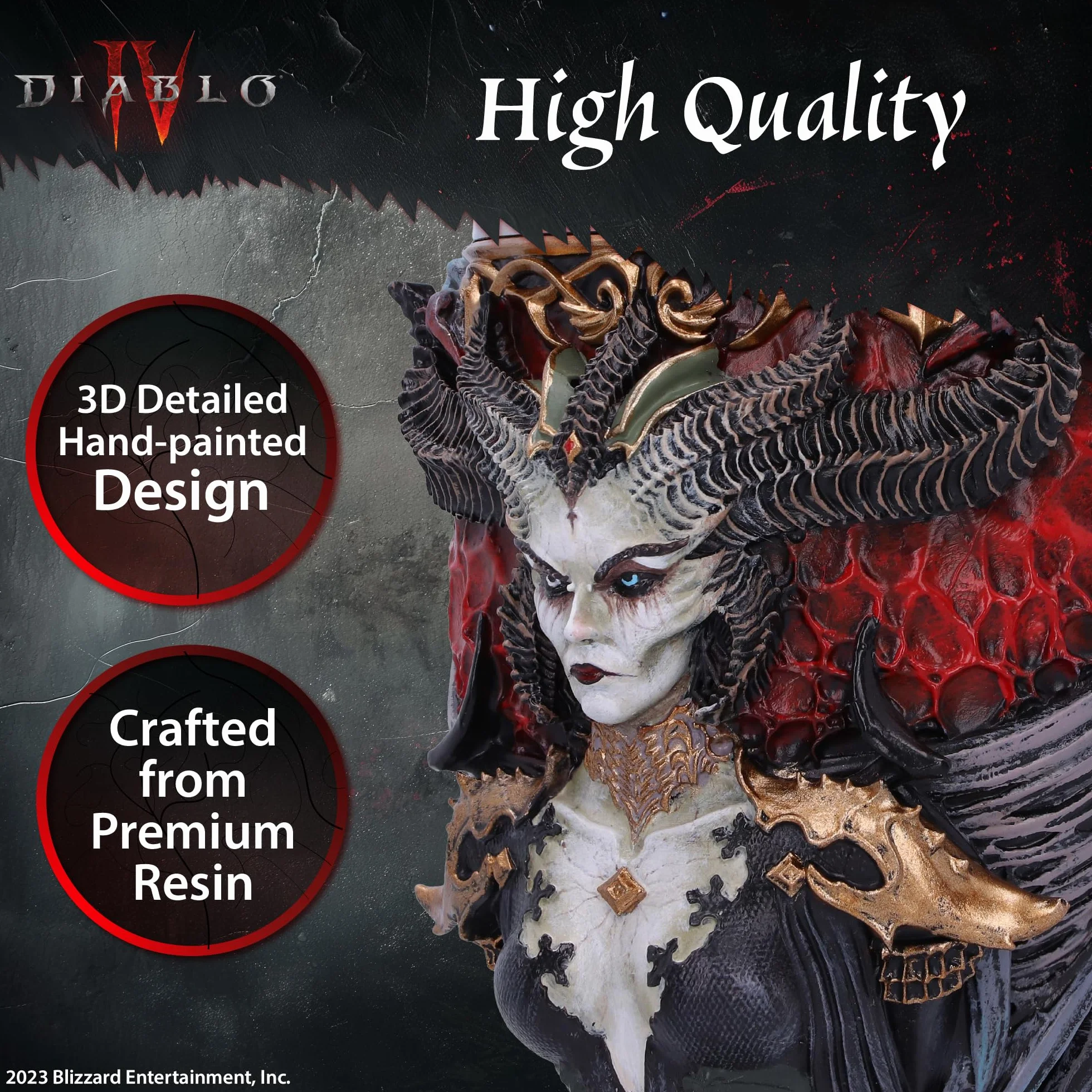 Nemesis Now Diablo® IV Lilith Calice 19,5 cm, resina con licenza ufficiale Diablo, design esclusivo, Diablo Drink Cup, Cast in resina fine, sapientemente dipinta a mano, inserto rimovibile