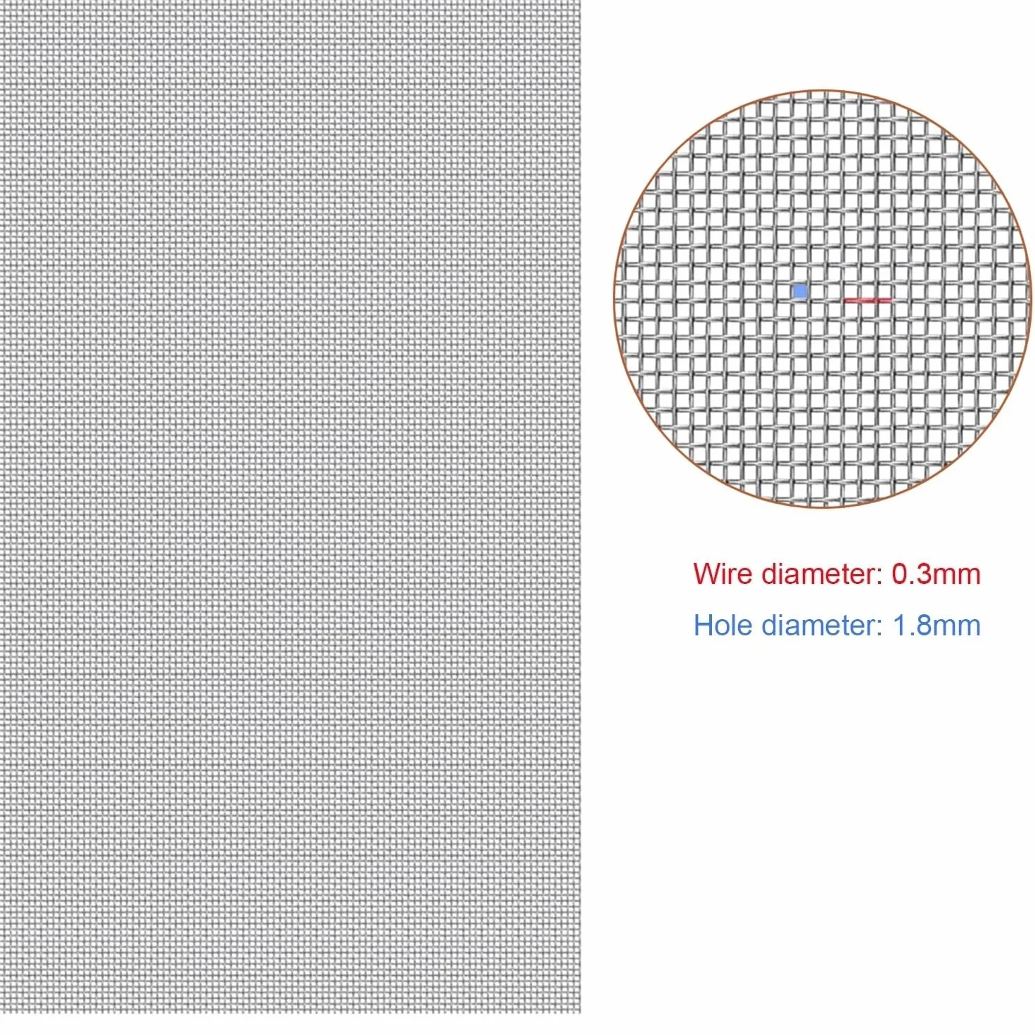 Rete in Acciaio Inox 12/24/40/80/200 Mesh Maglia Metallica Tagliabile Panno per Ferramenta 1x1m