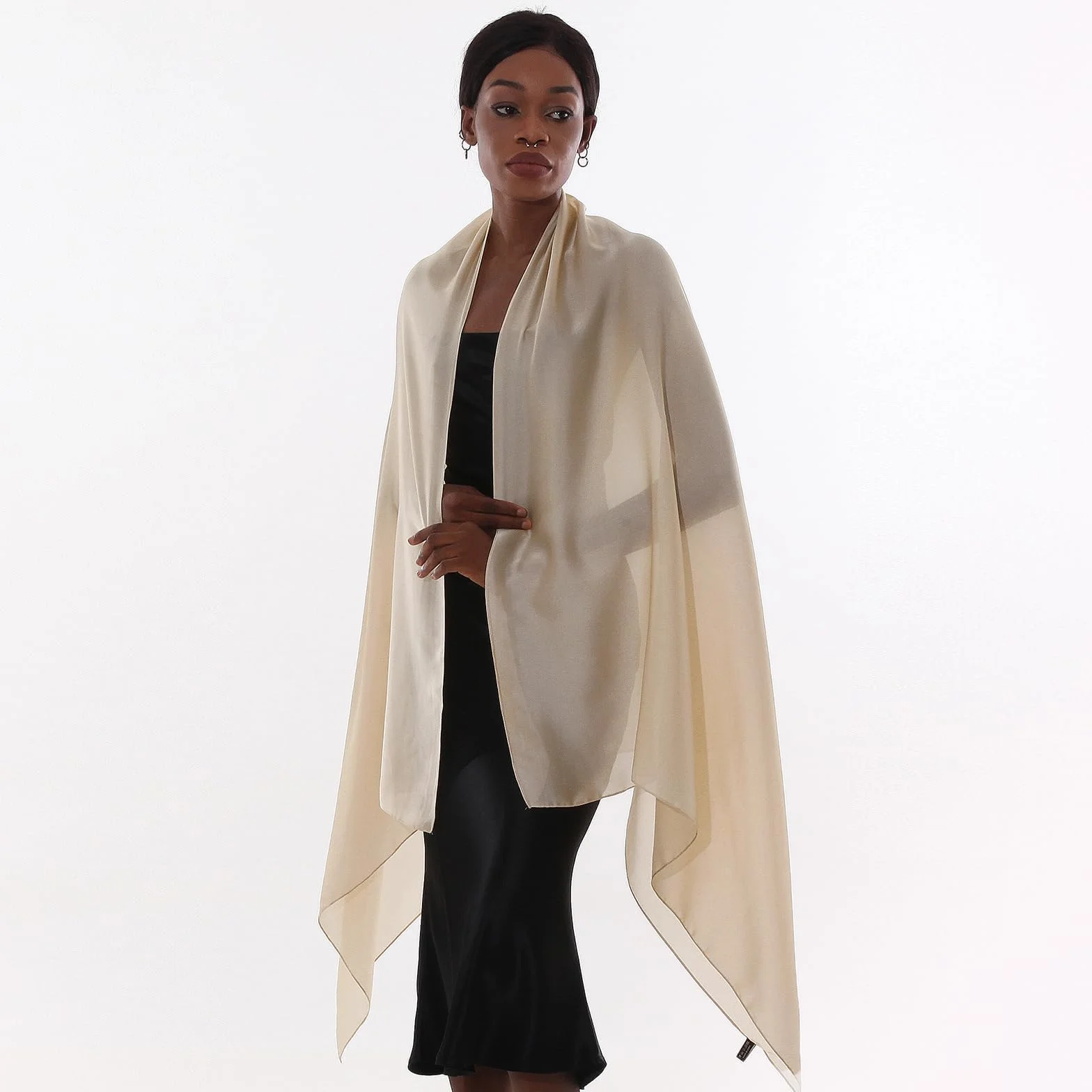 Sciarpa Donna Leggera Pashmina Stole Primavera Estate Cerimonia Elegante