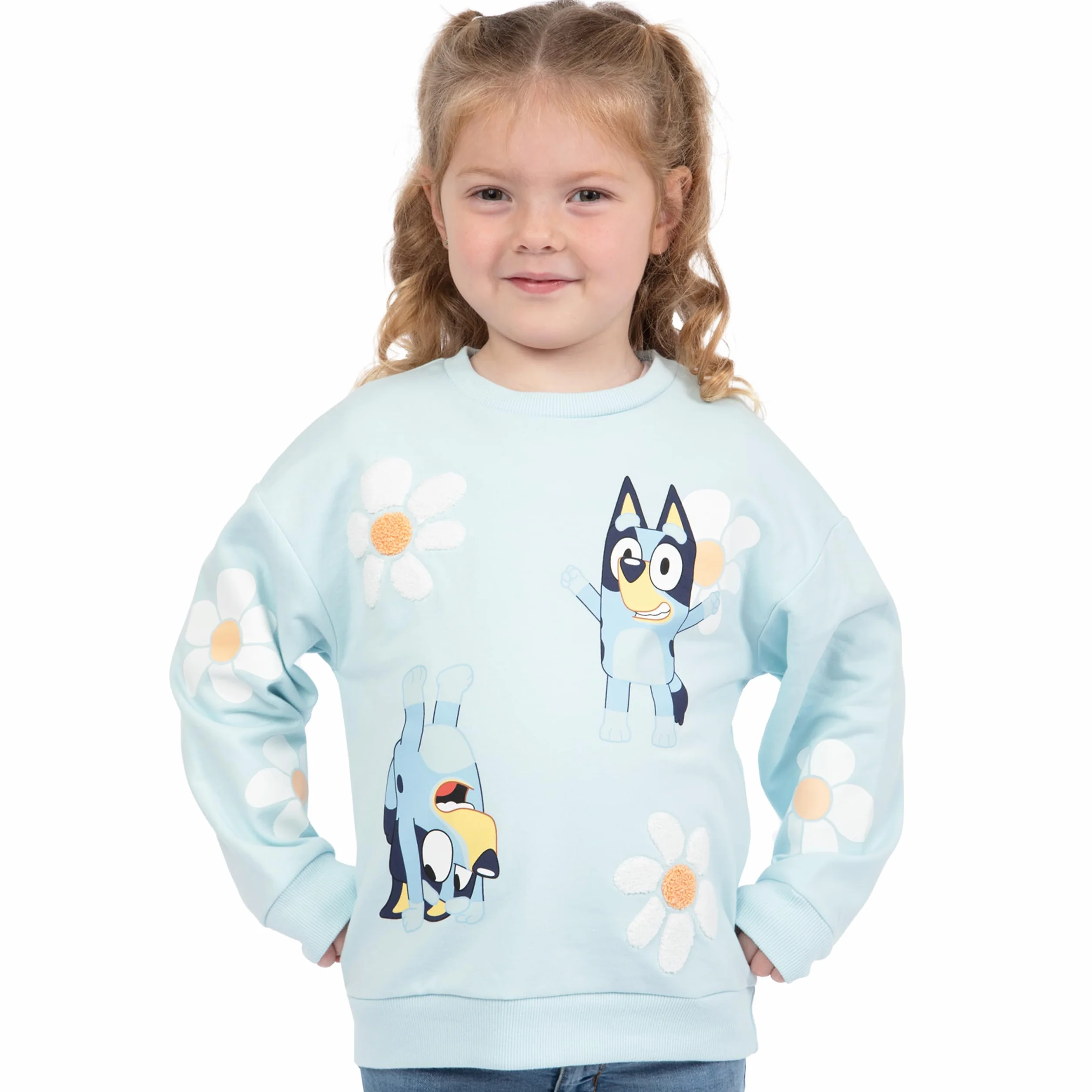 BlueY Felpa Bambina | Felpe Ragazza Cotone | Maglione Bambina Fiore