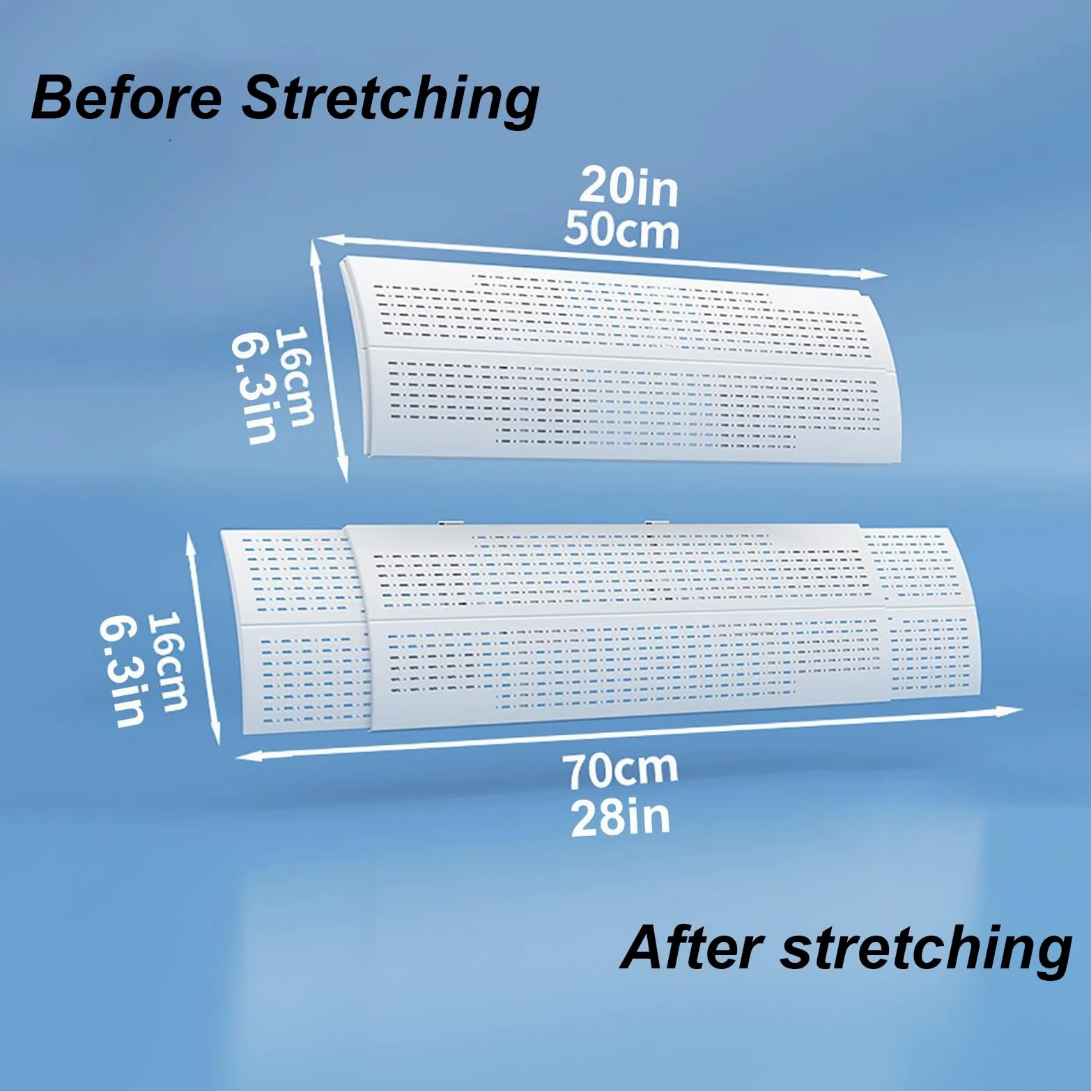 4 Deflettore Condizionatore d'Aria da Soffitto, Deflettori per Bocchette d'Aria Centralizzate da 50 a 70 cm, Parabrezza Antivento e Protezione Contro Il Flusso d'Aria Diretto