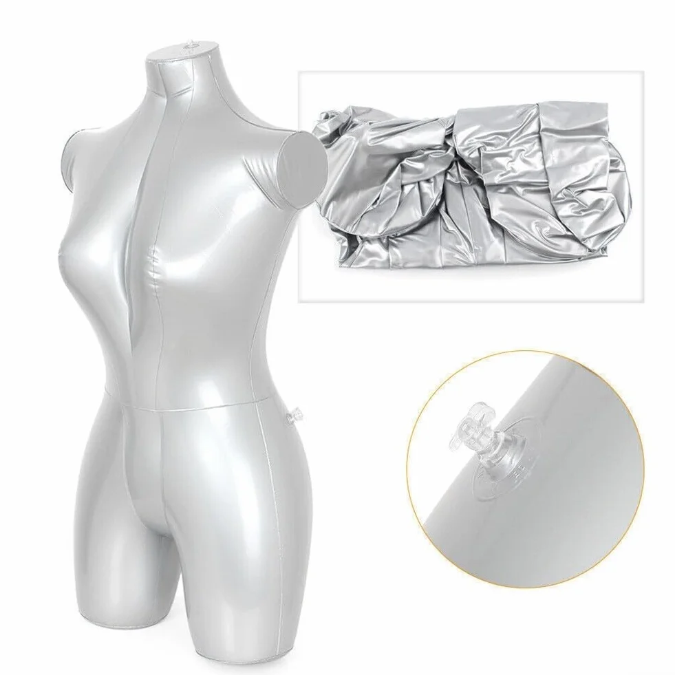 Manichino femminile mezzo corpo, Espositore portatile per abbigliamento, Busto fittizio