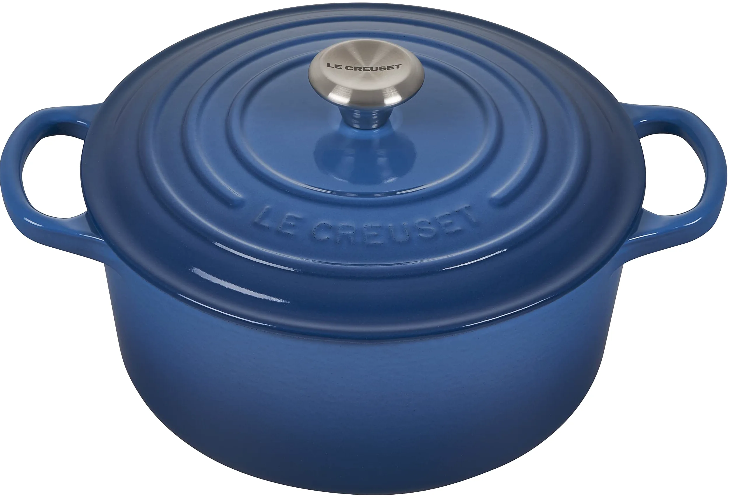 Le Creuset Casseruola Evolution in Ghisa con Coperchio, 22 cm, Blu Marsiglia