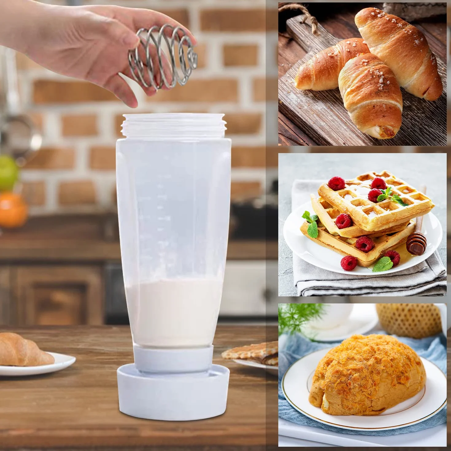 Distributore di pasta in silicone, per pancake, crepes e cialde Uvm