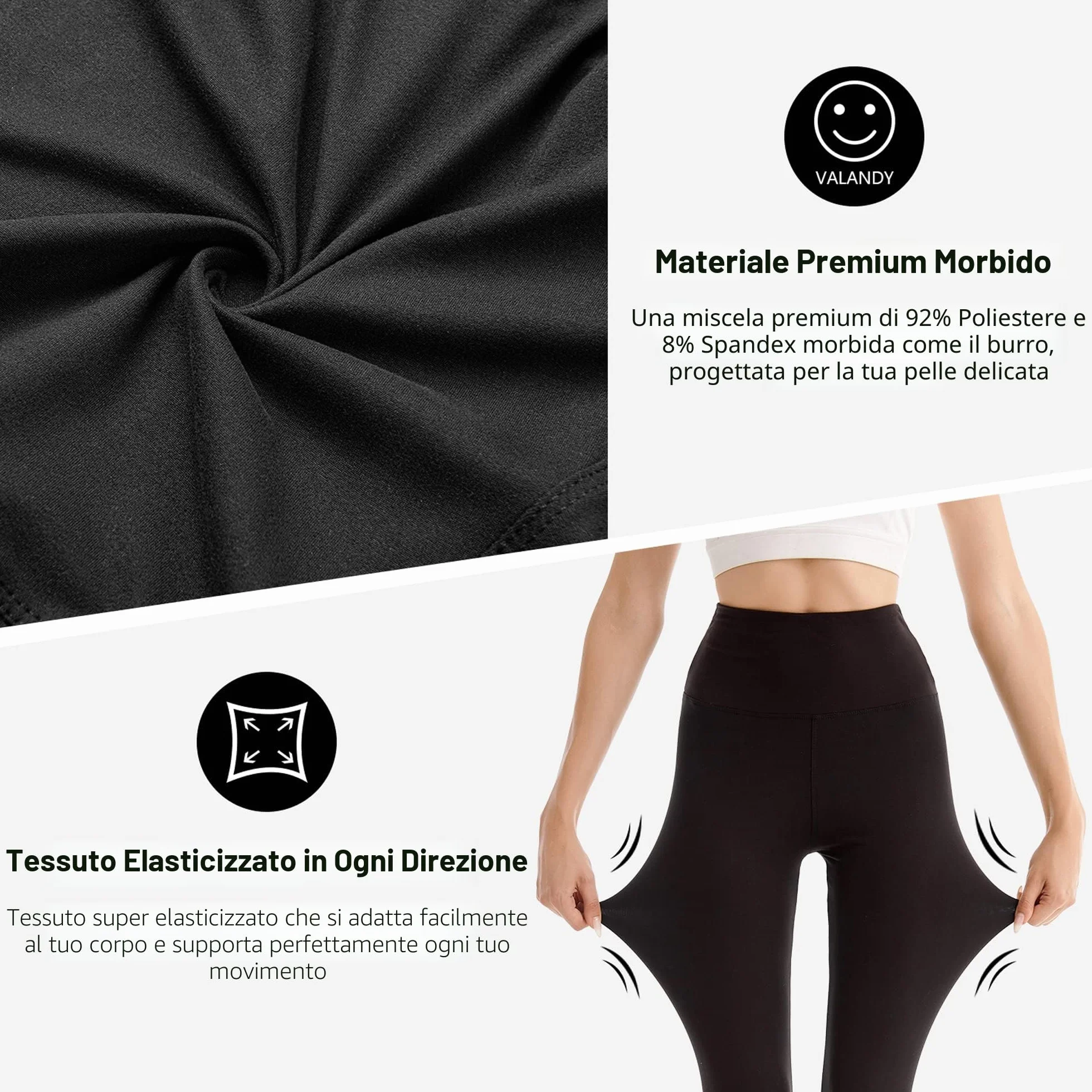 SINOPHANT Leggins Capri Vita Alta Donna Estivi Fitness Corti Pantaloncini Yoga Coprenti Opaco Elastici Morbido