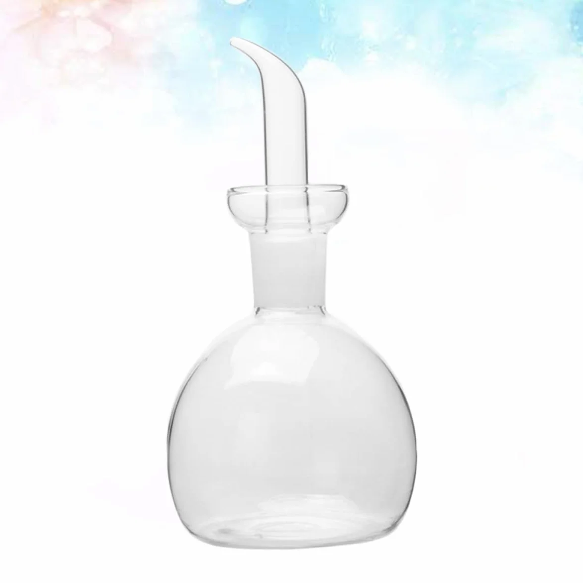 Ipetboom Bottiglia di Olio in Vetro Trasparente da 200ml Beccuccio Anti-perdite, Contenitore per Olio e Aceto per Uso Domestico e Professionale, Design a Tenuta Stagna