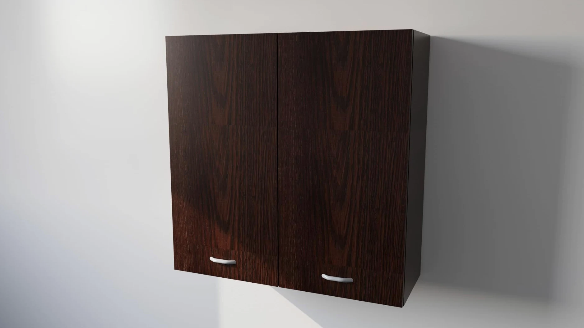 CALANDRELLI - Pensile Cucina in Legno Nobilitato Wengè, Mobile Alto con 2 Ante, Pensile Componibile Moderno Made in Italy (Altezza 72XLarghezza 90XProfondità 33 centimetri)