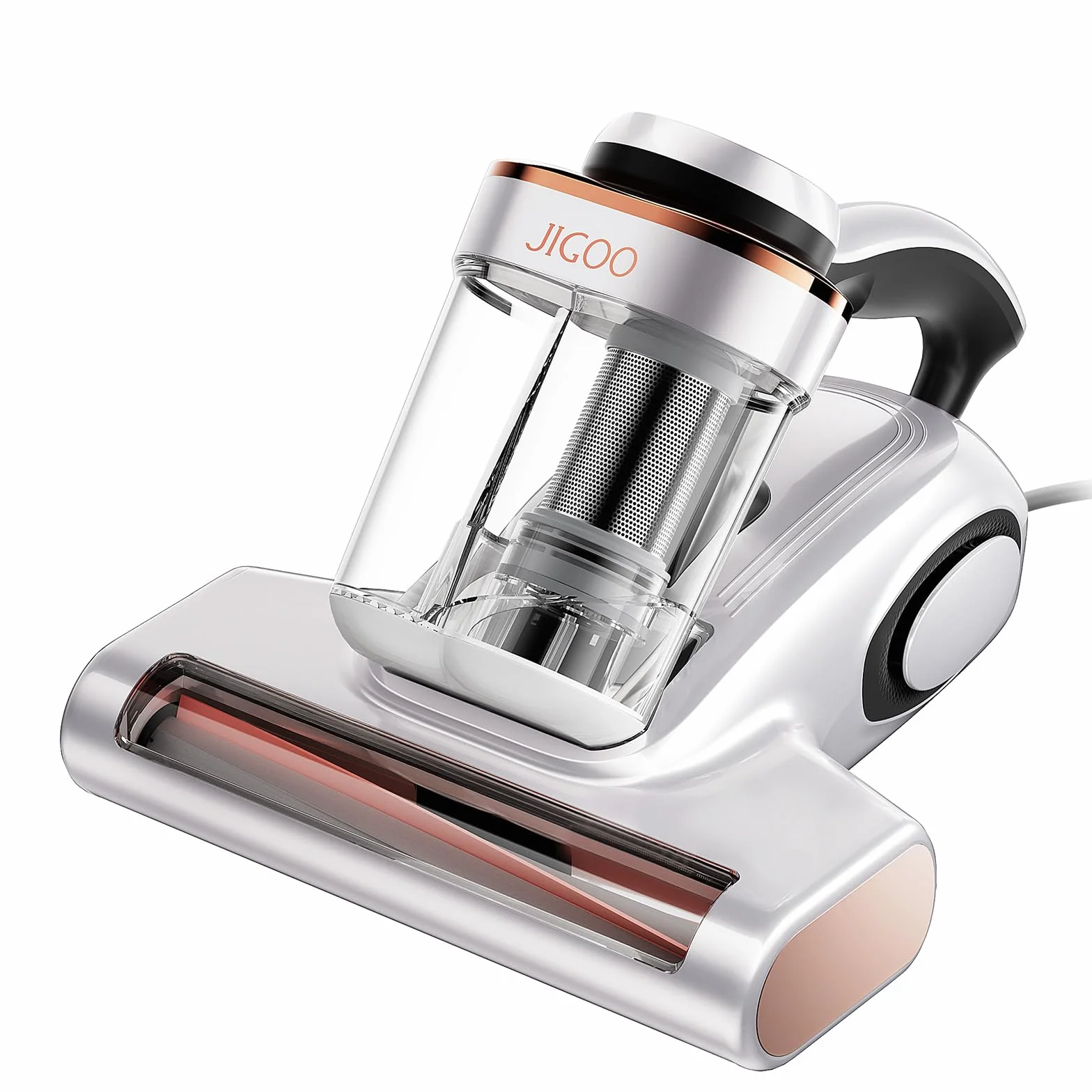 JIGOO J300 Battimaterasso,500W Aspiratore portatile intelligente per materassi, Aspirapolvere antiacaro con luce UV, rimuove il 99,9% degli allergeni, per materassi, letti, divani e mobili imbottiti