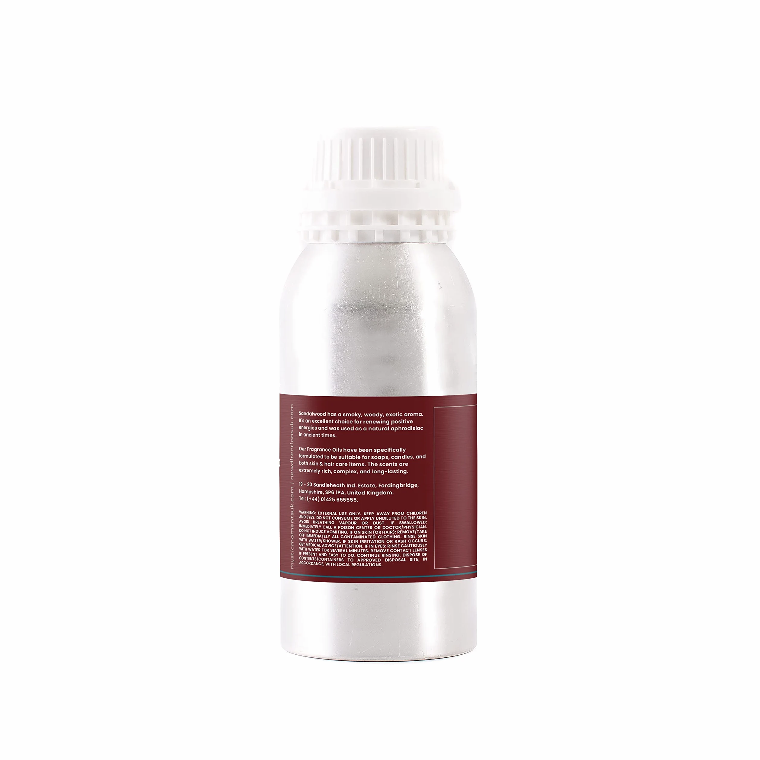 Mystic Moments Olio profumato al legno di sandalo, 500 g, perfetto per saponi, candele, bombe da bagno, bruciatori, diffusori e articoli per la cura della pelle e dei capelli