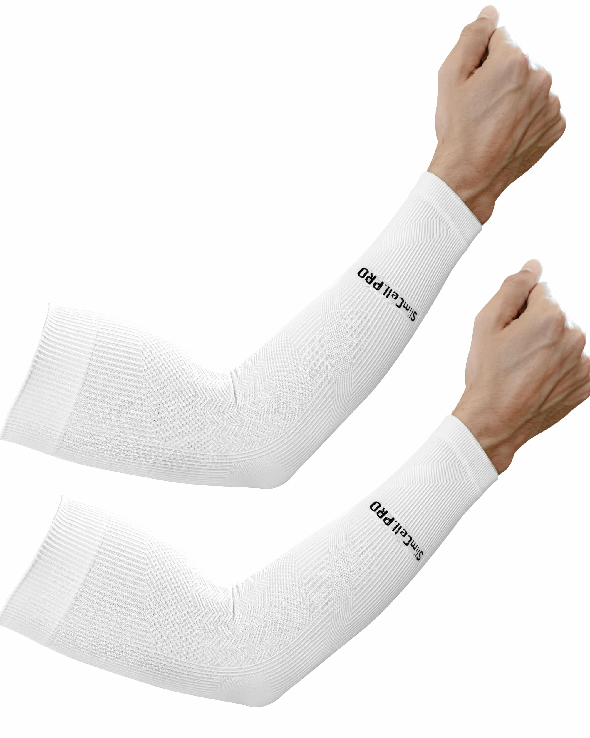 Gambetti SLIMCELL Manicotti Anti UV UPF 50+ Compressione Pallavolo Padel Running Tennis Gaming Ciclismo Golf