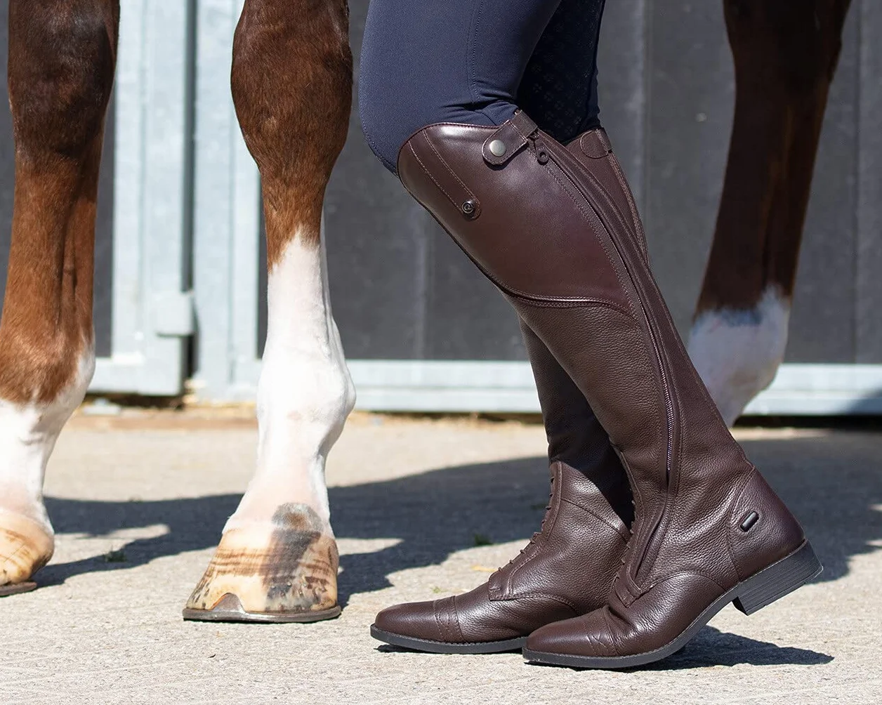 QHP Tamar Stivali da equitazione da donna in pelle modello normale