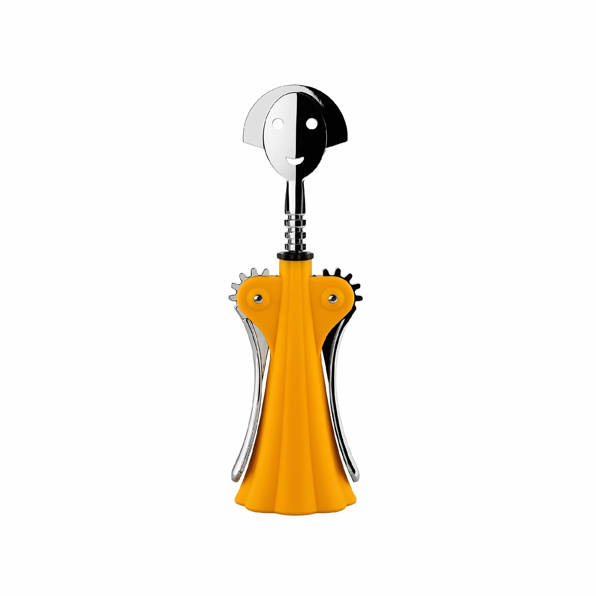 Alessi Anna G. AM01 DY Cavatappi di Design, in Resina Termoplastica e Zama Cromata, Giallo