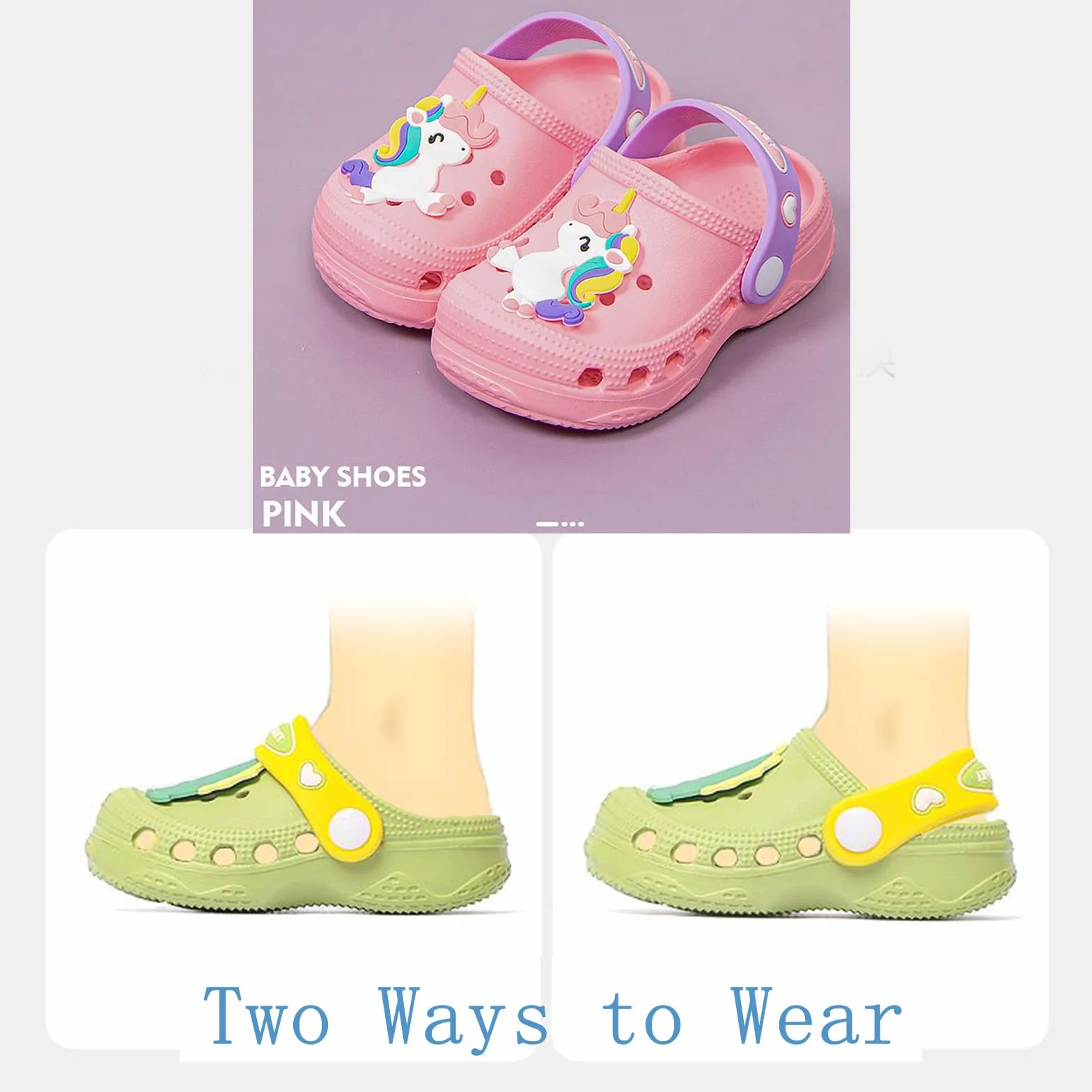 Zoccoli Sabot Bambini Antiscivolo Scarpe da Giardino Estate Sandali Spiaggia 21-29 EU