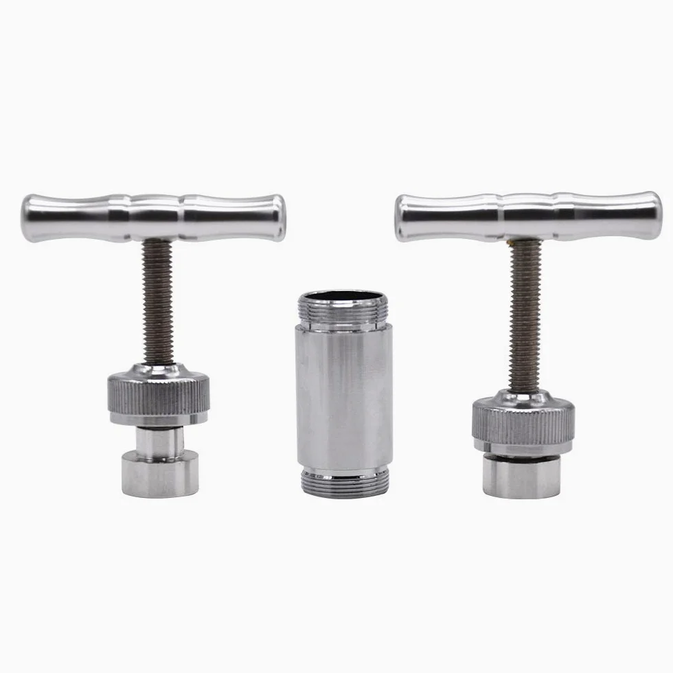 XuBa Pollen Press Tool Heavy Duty Zinco Ultimate Pressure Metal Polline Press T-Compressor Portatile Manico singolo